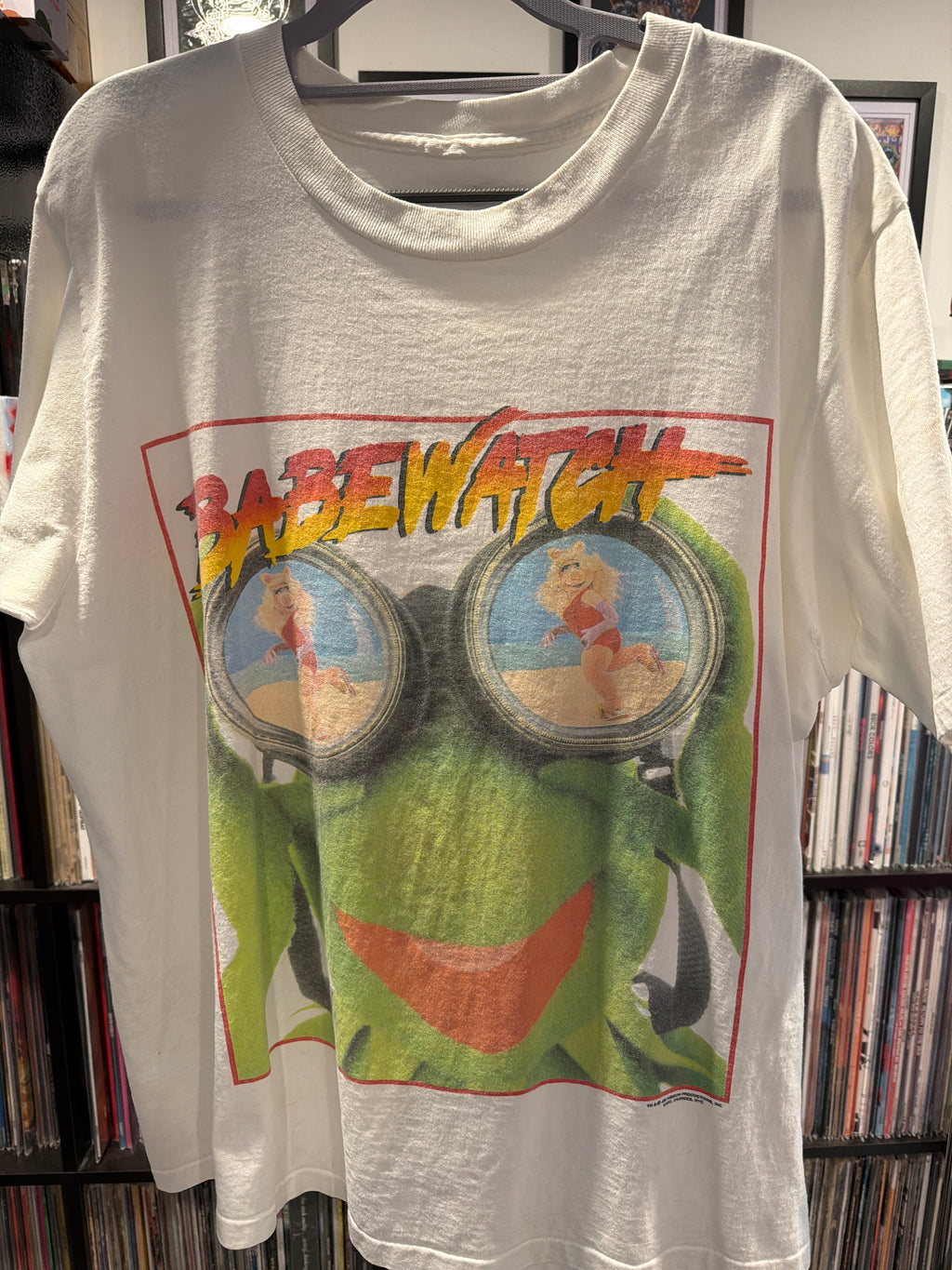 90s Kermit Ms Piggy Babewatch Changes White XL T Shirt