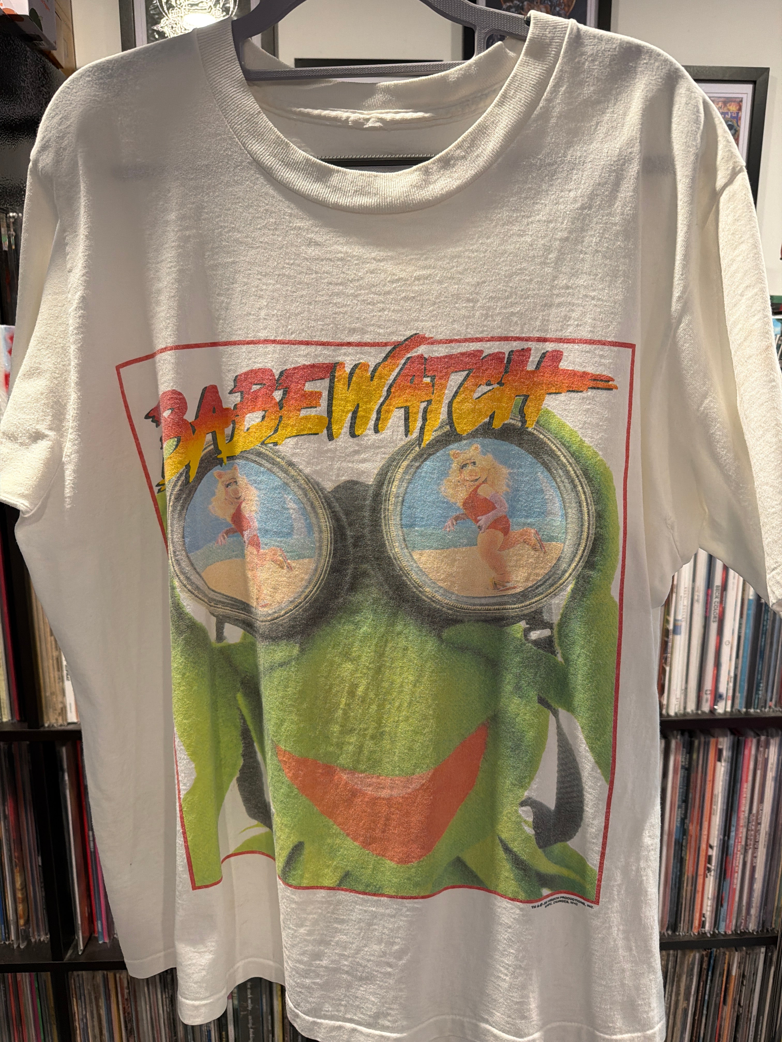 90s Kermit Ms Piggy Babewatch Changes White XL T Shirt
