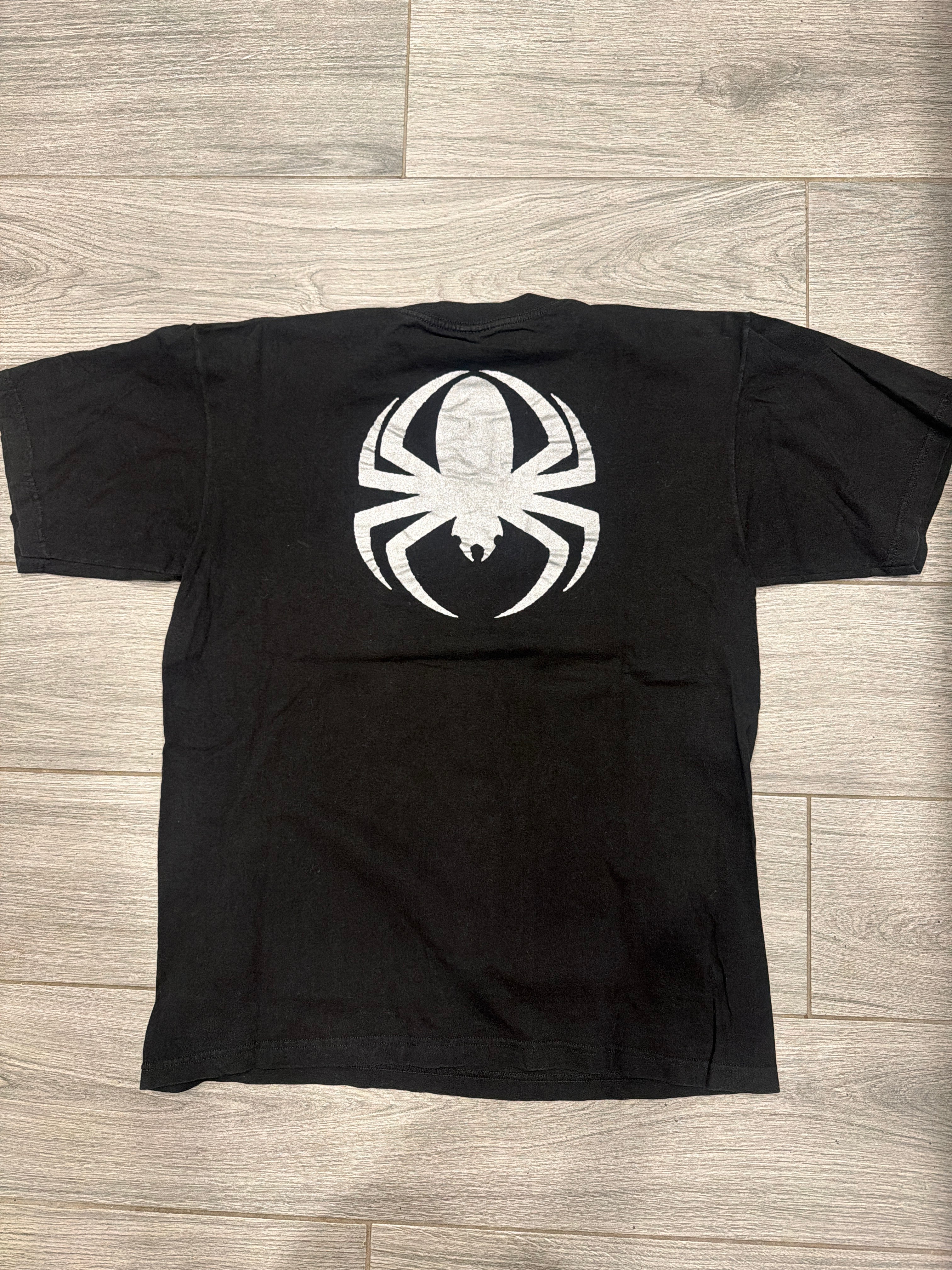 2000 Cold Band T-Shirt Logo Double Sided Giant Black Y2K Spider XL