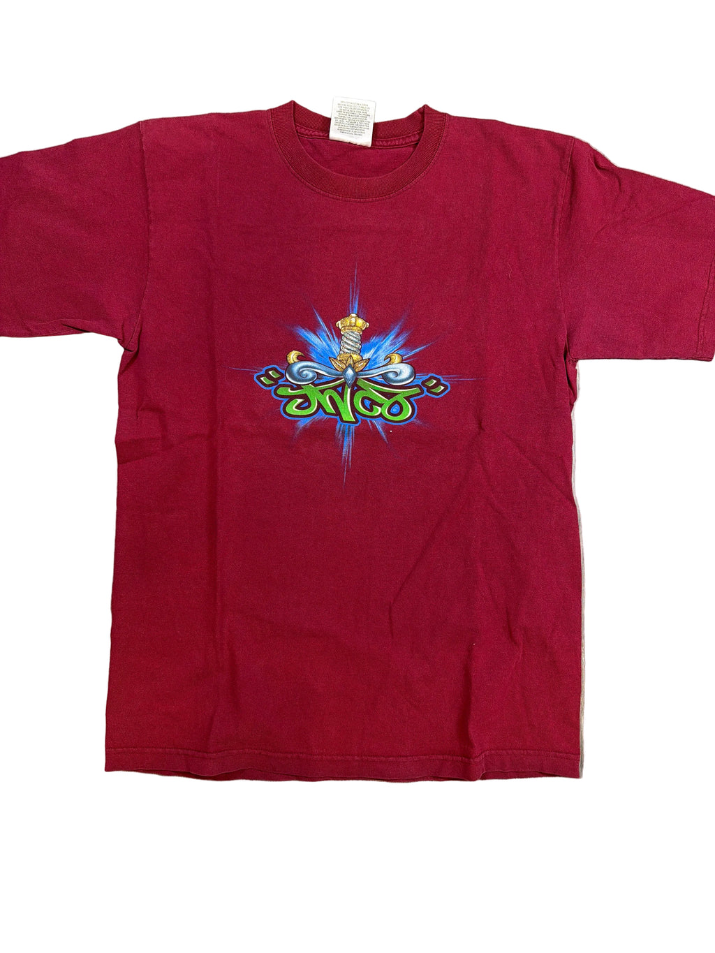 JNCO Crown Dragon Sword 90s Red T-Shirt Large