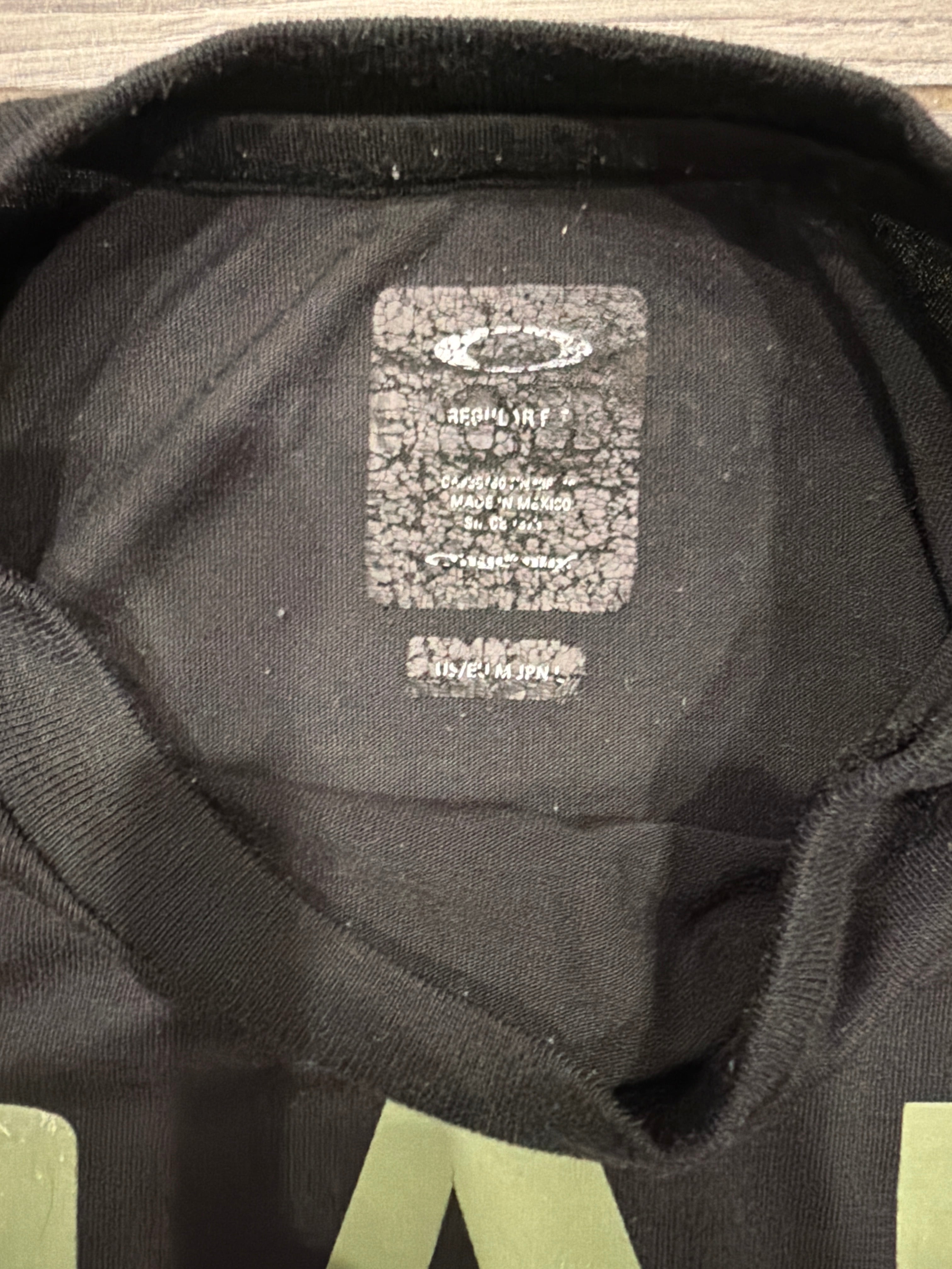Y2K Oakley Software Big O Logo Black T-Shirt Medium