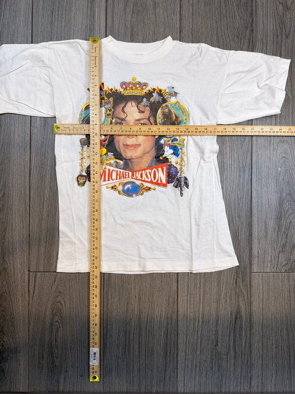 Michael Jackson King of Pop History Tour White T-Shirt Medium