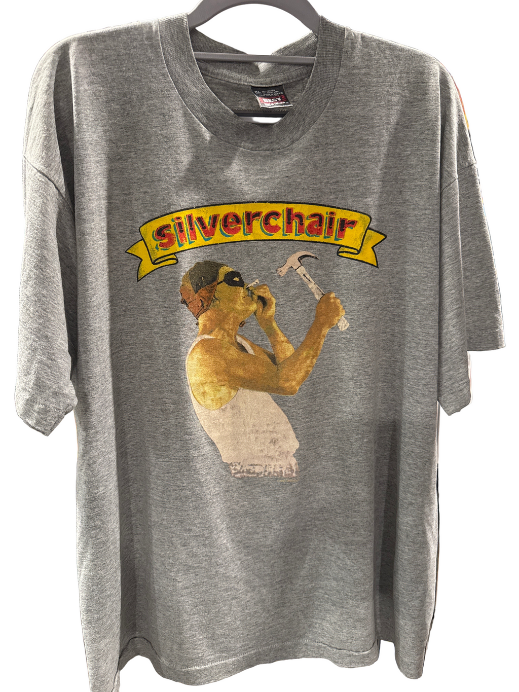 1997 Silverchair Nail North American Freak Tour Grey Best Fruit of the Loom Single Stitch XL