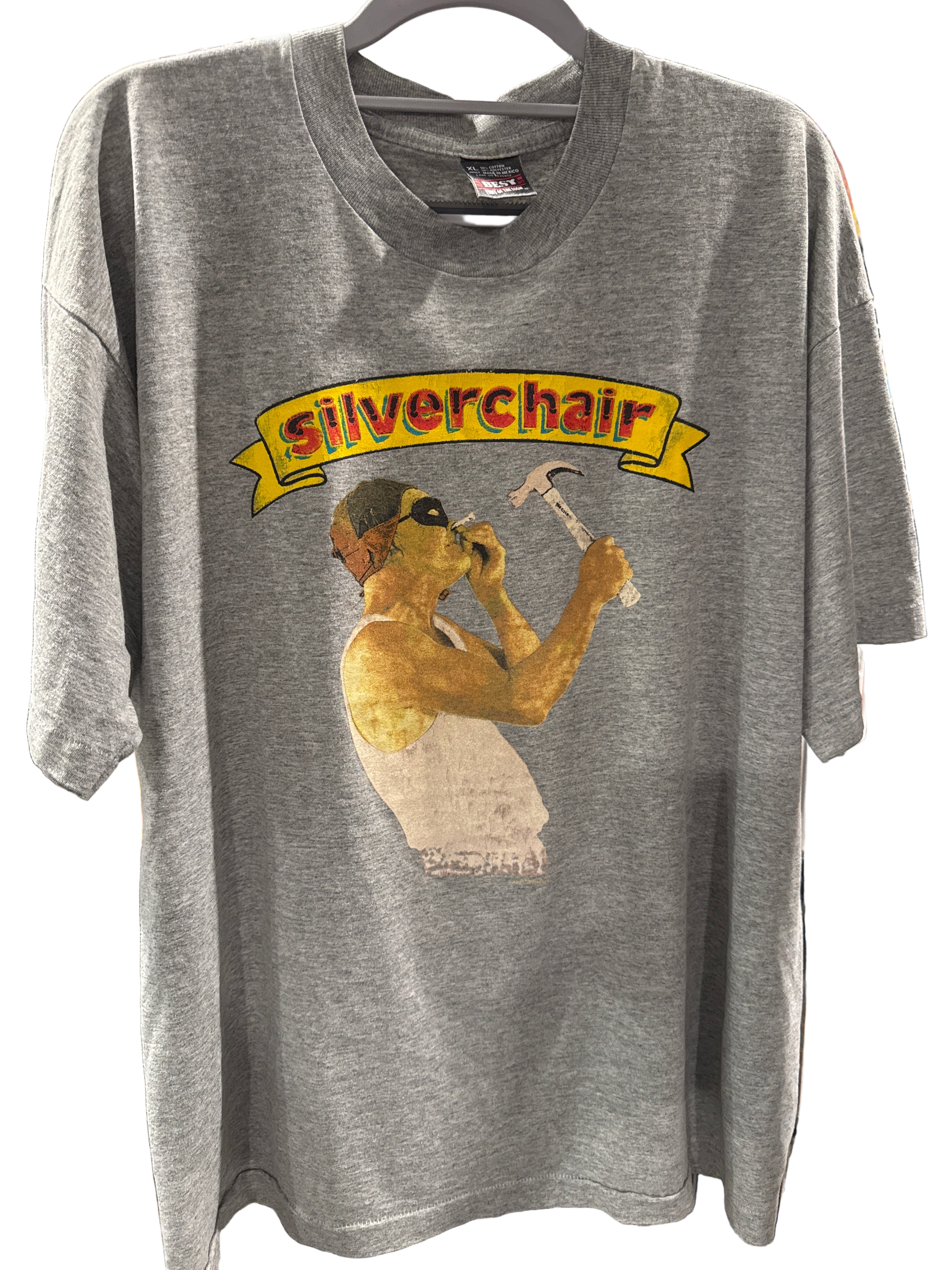 1997 Silverchair Nail North American Freak Tour Grey Best Fruit of the Loom Single Stitch XL