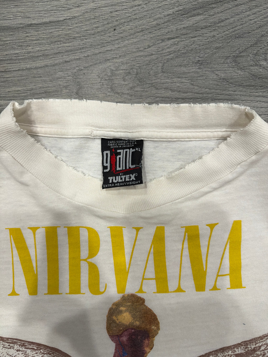 1994 Nirvana In Utero Giant Inyutero Double Sided White T-Shirt XL