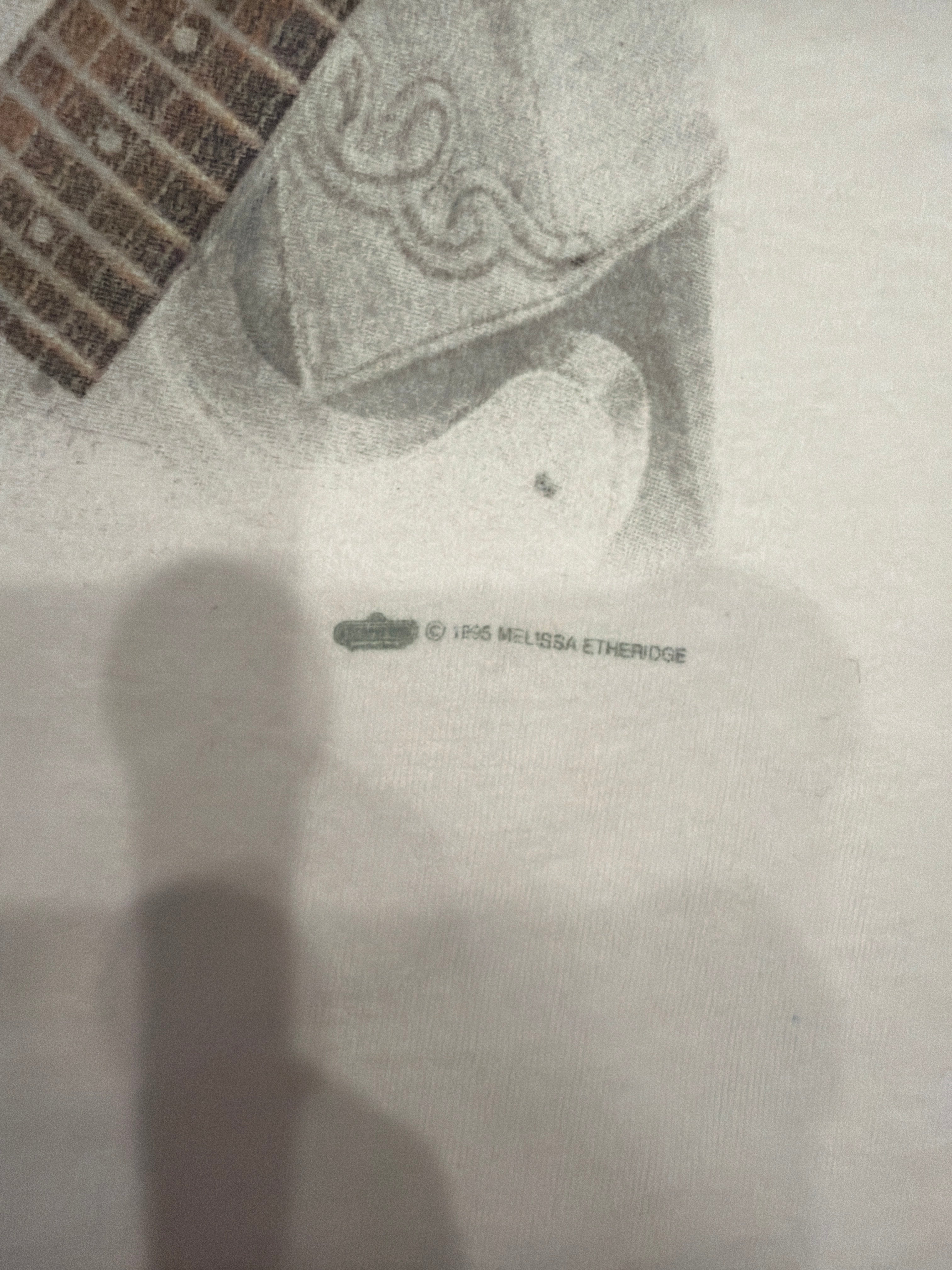 1996 Melissa Etheridge Your Little Secret Tour White T-Shirt Large