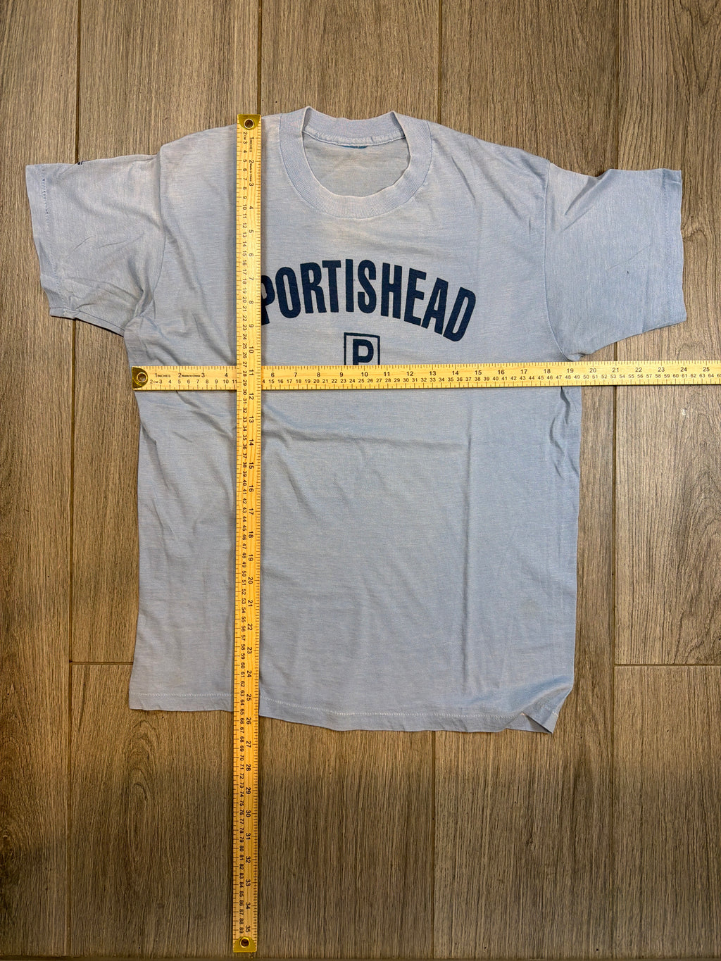 Portishead 1994 Brit Pop Techno House Electronic Distressed Light blue T-shirt M/L