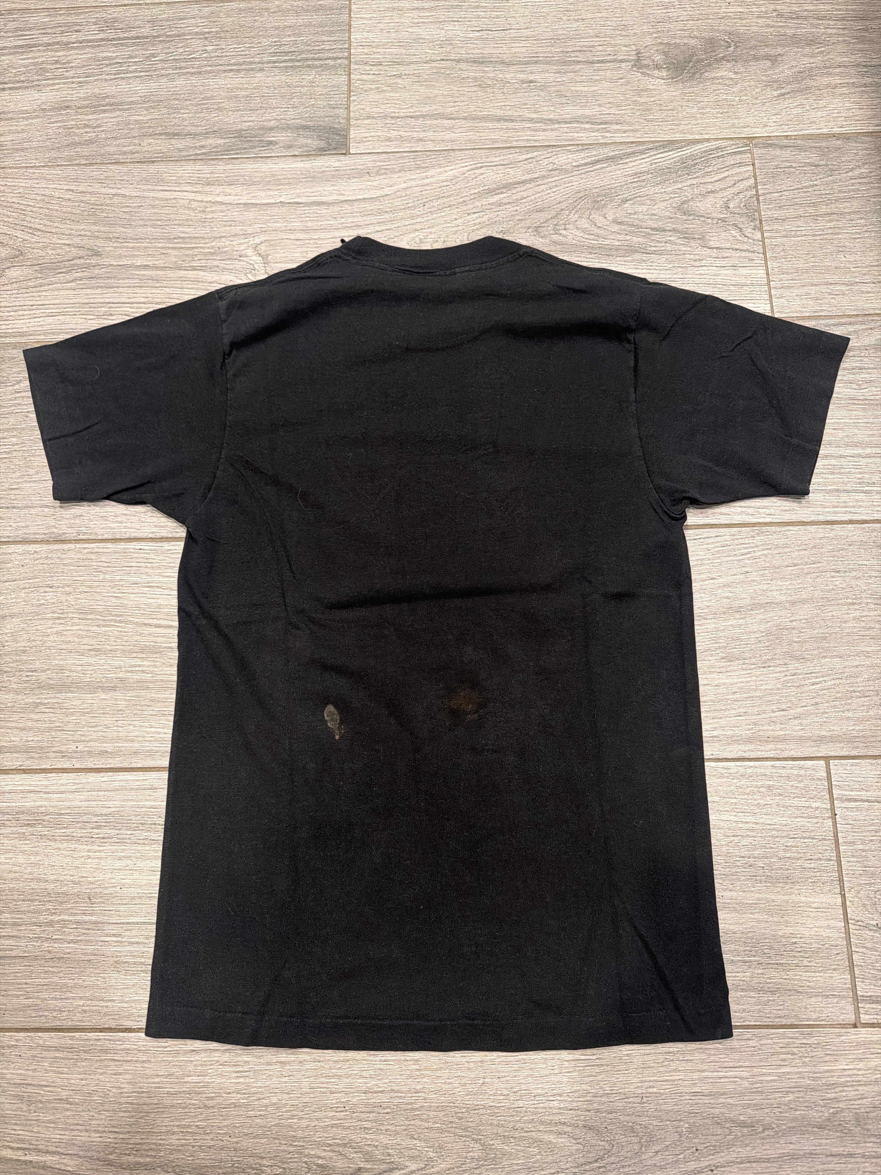 1989 Batman Cowell Big Face Purple Blue Black T-Shirt Medium