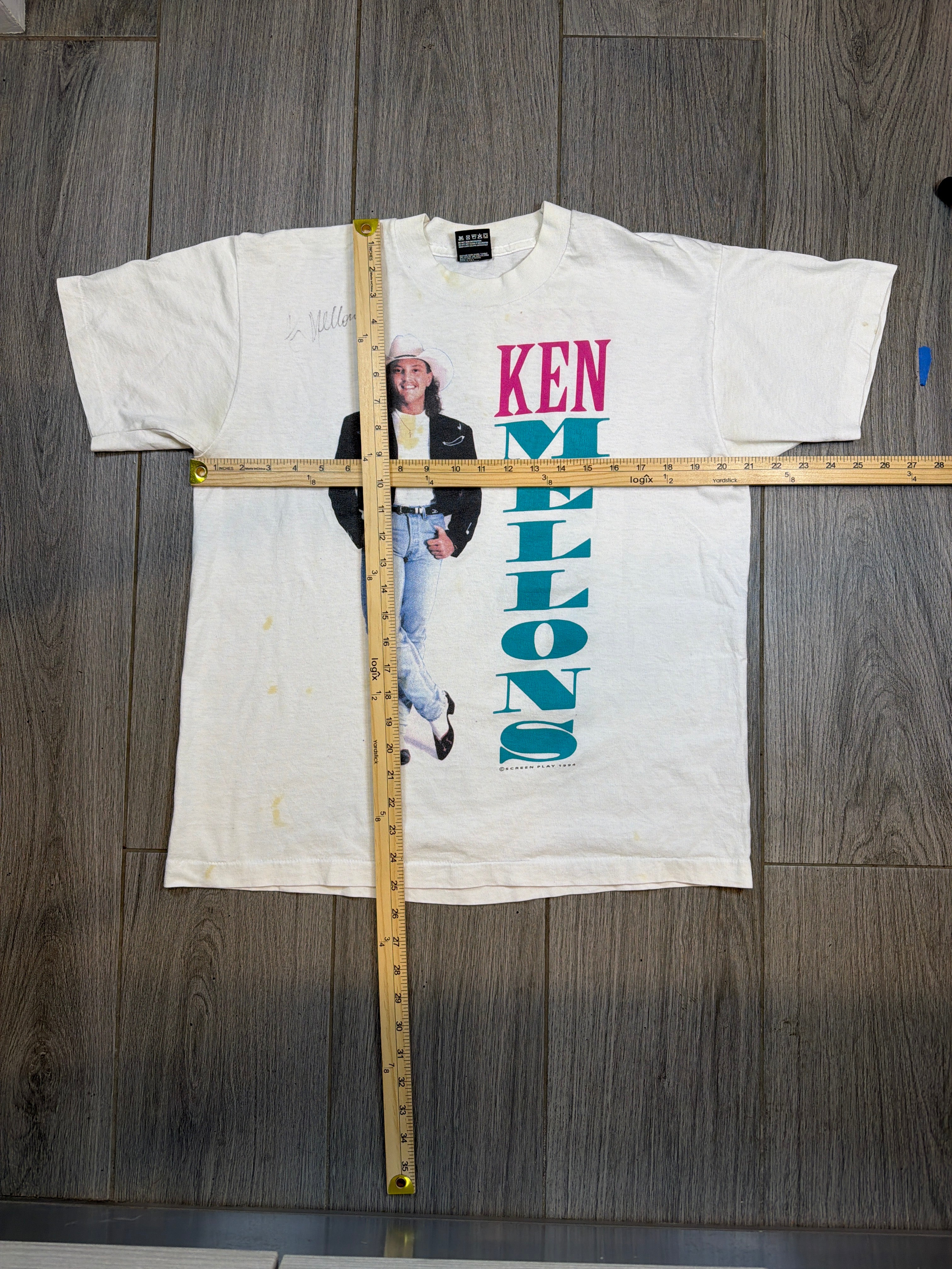 Ken Melons Country Autographed T-Shirt FOTL Best Tag Large