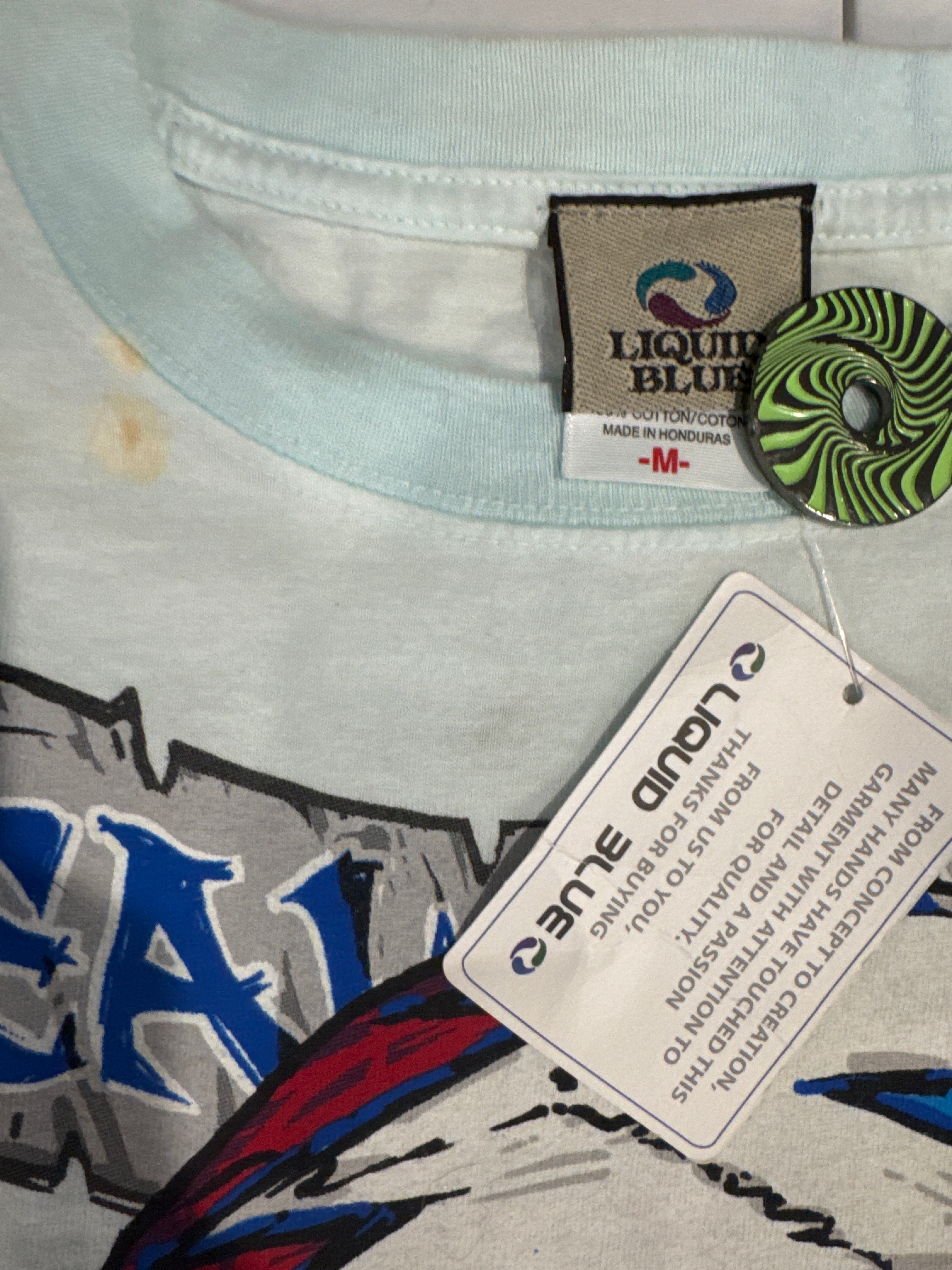 00s DEADSTOCK Grateful Dead Good Ol' Red White Blue Stealie T-Shirt Medium