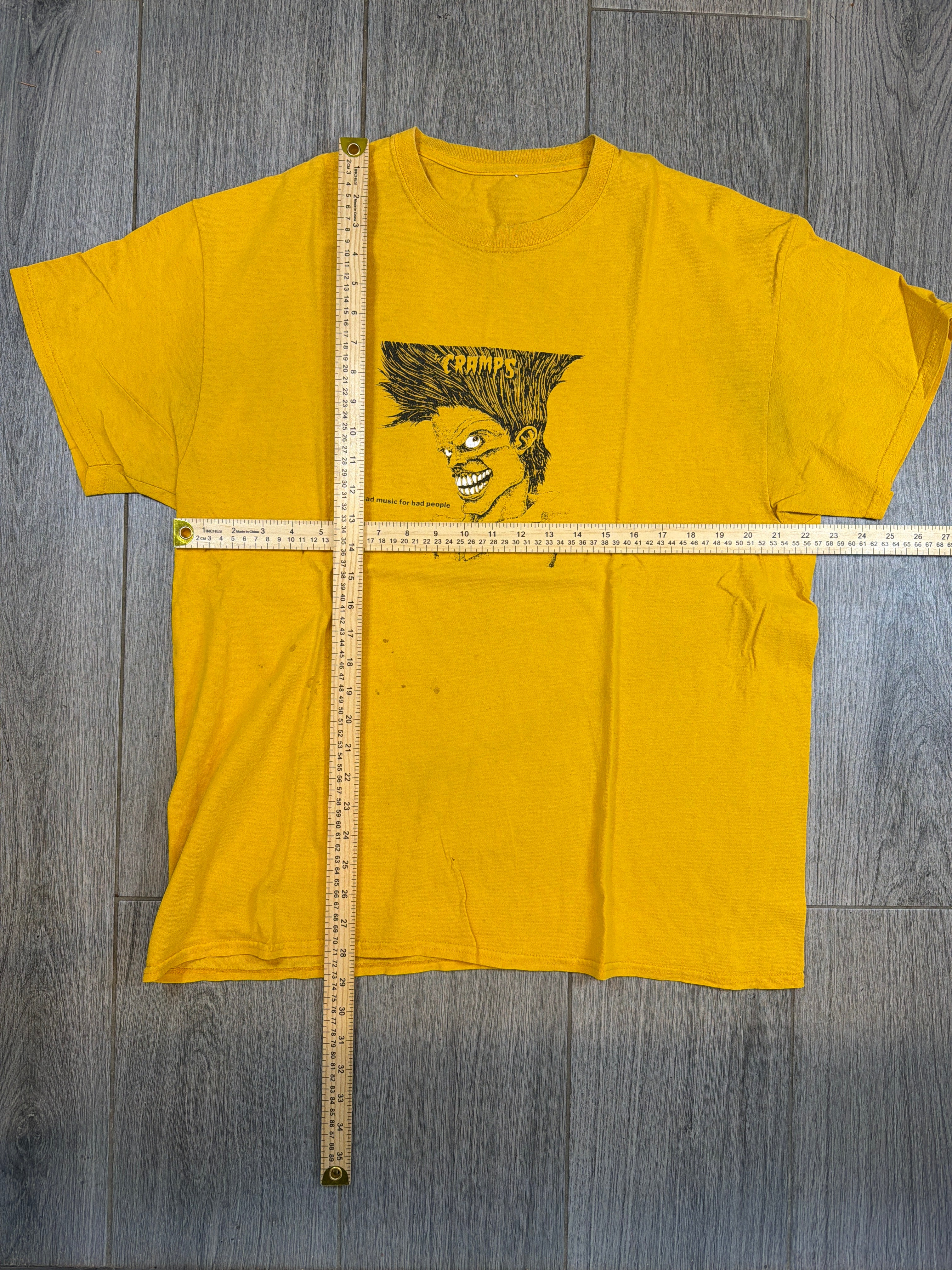 00s The Cramps Bad Music For Bad People Yellow T-Shirt XL