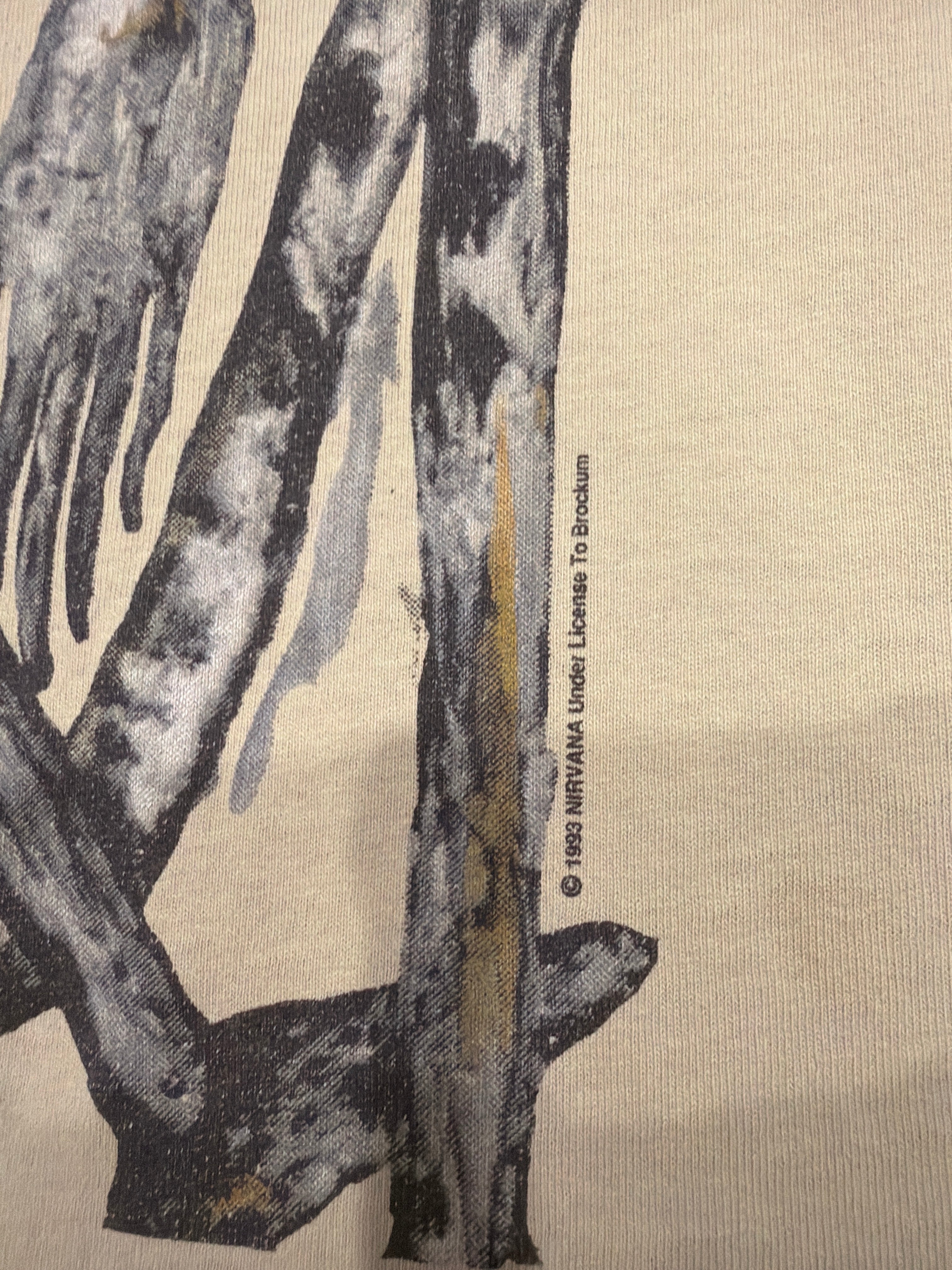 1993 Nirvana Incesticide Kurt Cobain Thrashed T-Shirt XL