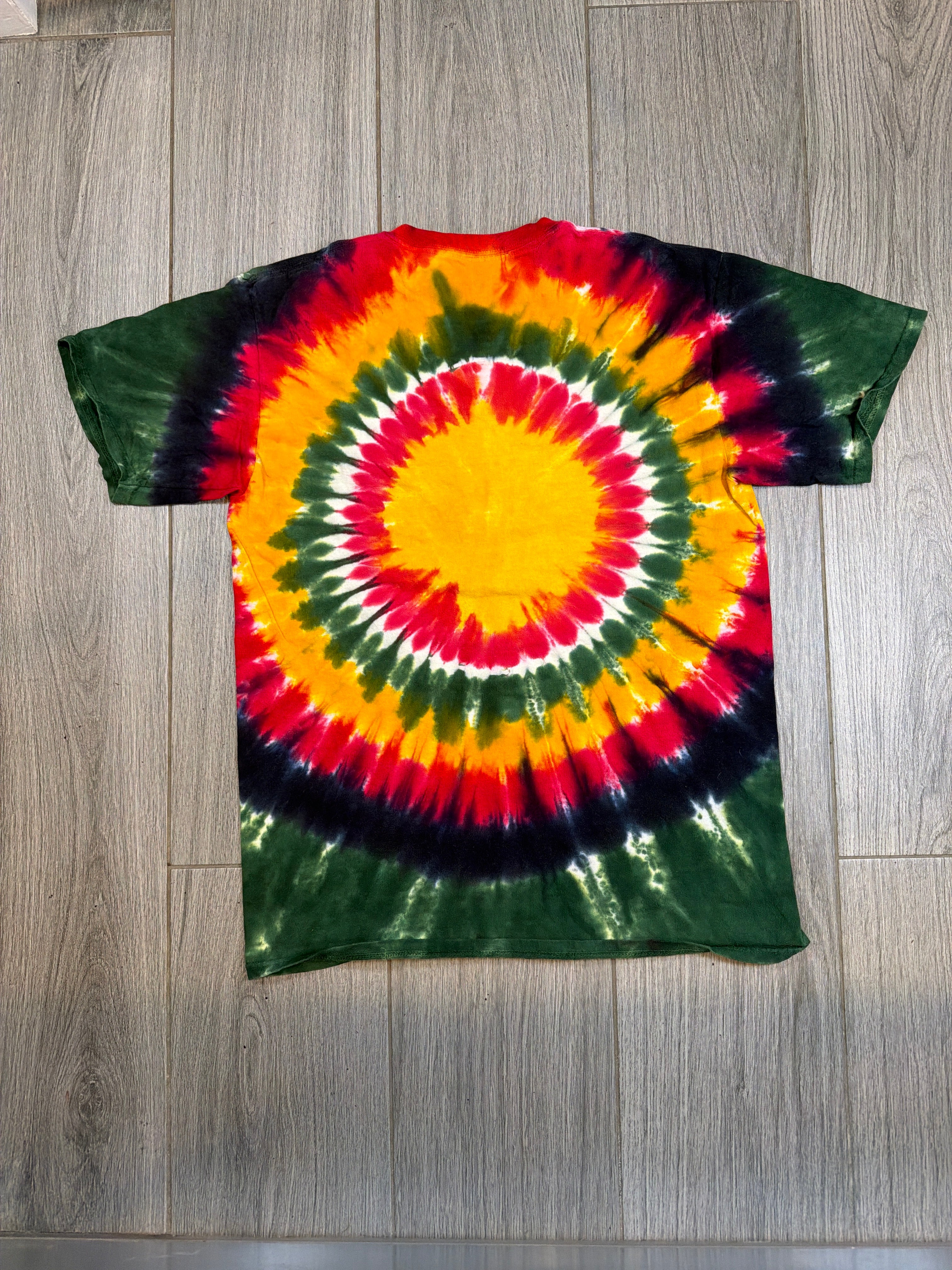 Vintage Y2K Grateful Dead Steal Your Face Liquid Blue Tie Dye T-Shirt Medium
