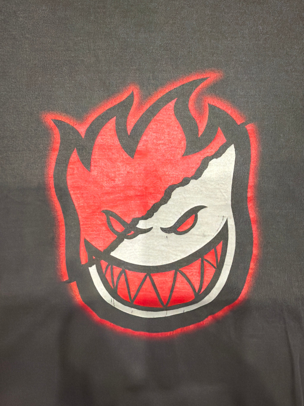 00s Spitfire Skateboard Skate Wheels T-Shirt Large Red Grey Black y2k