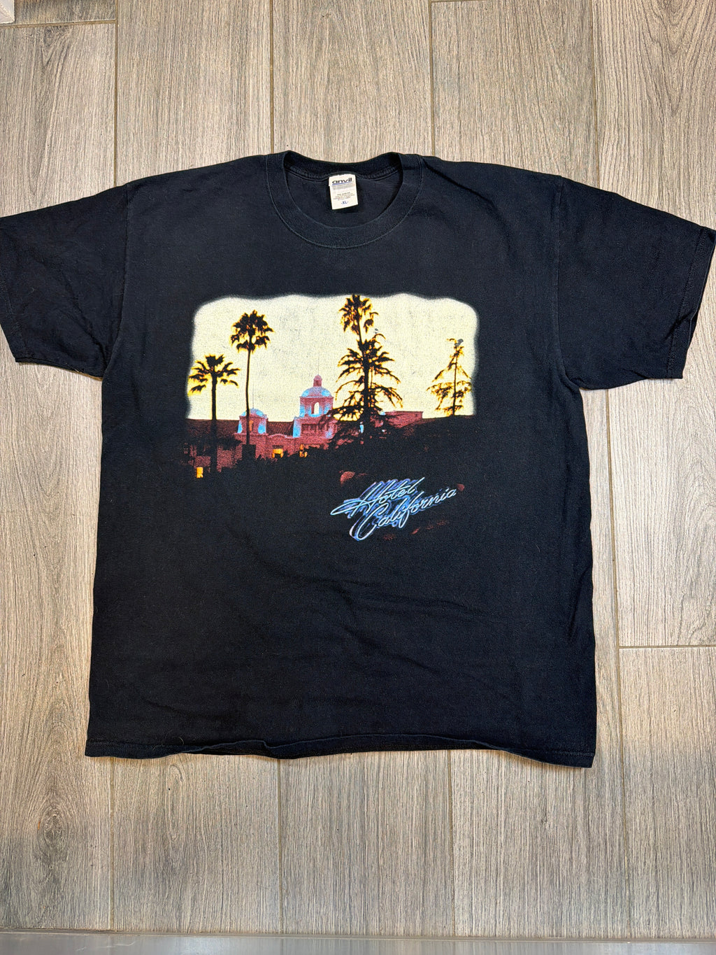 2005 Eagles Hotel California Tour Dates Anvil Black T-Shirt XL