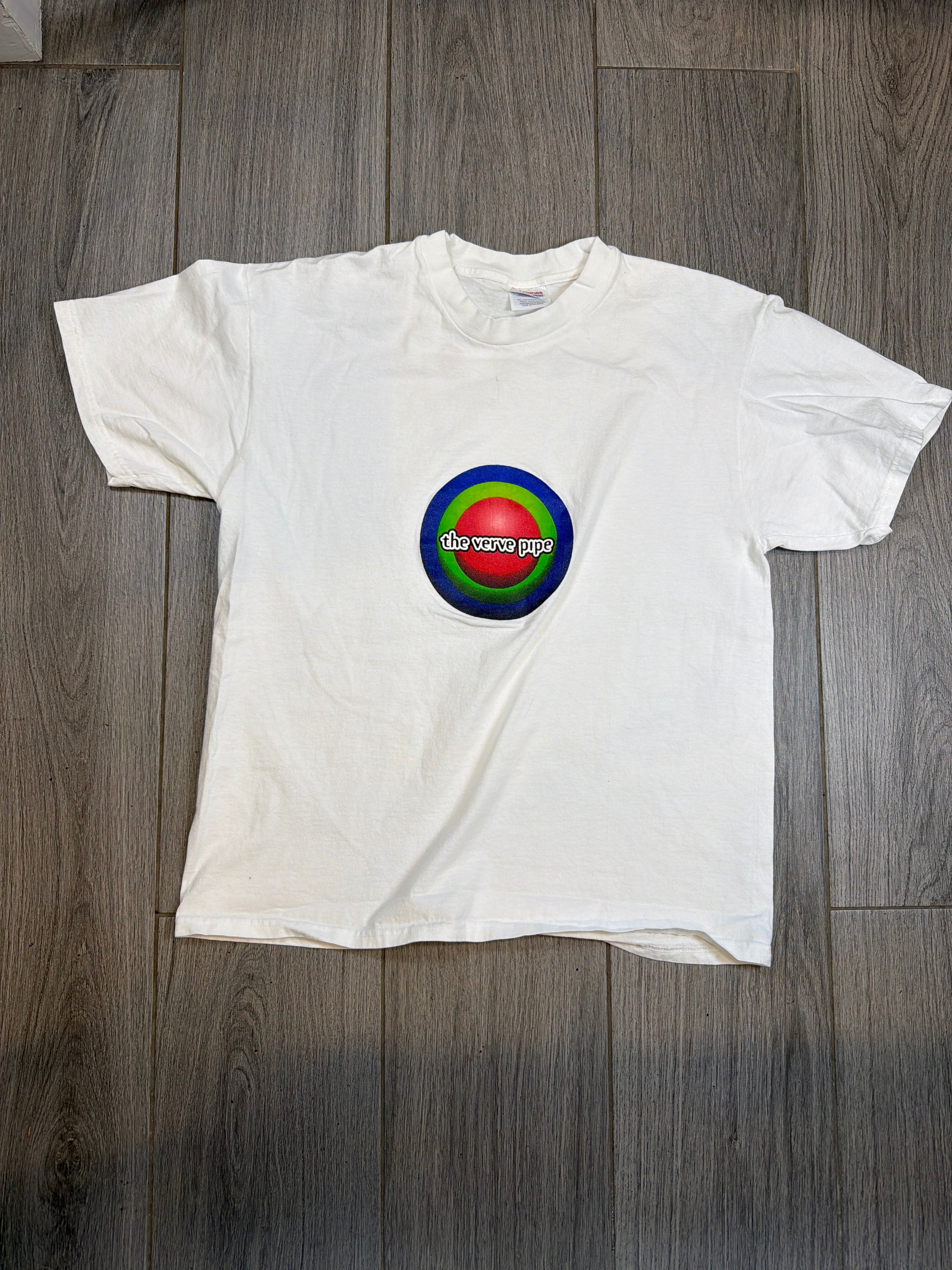 90s The Verve Pipe Freshman Circles Hanes White T-Shirt Large