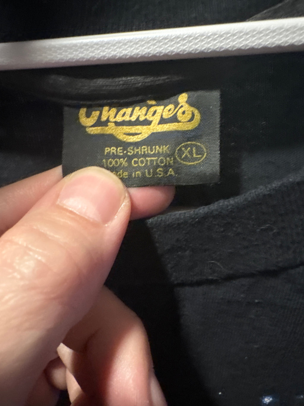 1991 Star Trek Space AOP Black T-Shirt XL Single Stitch Changes