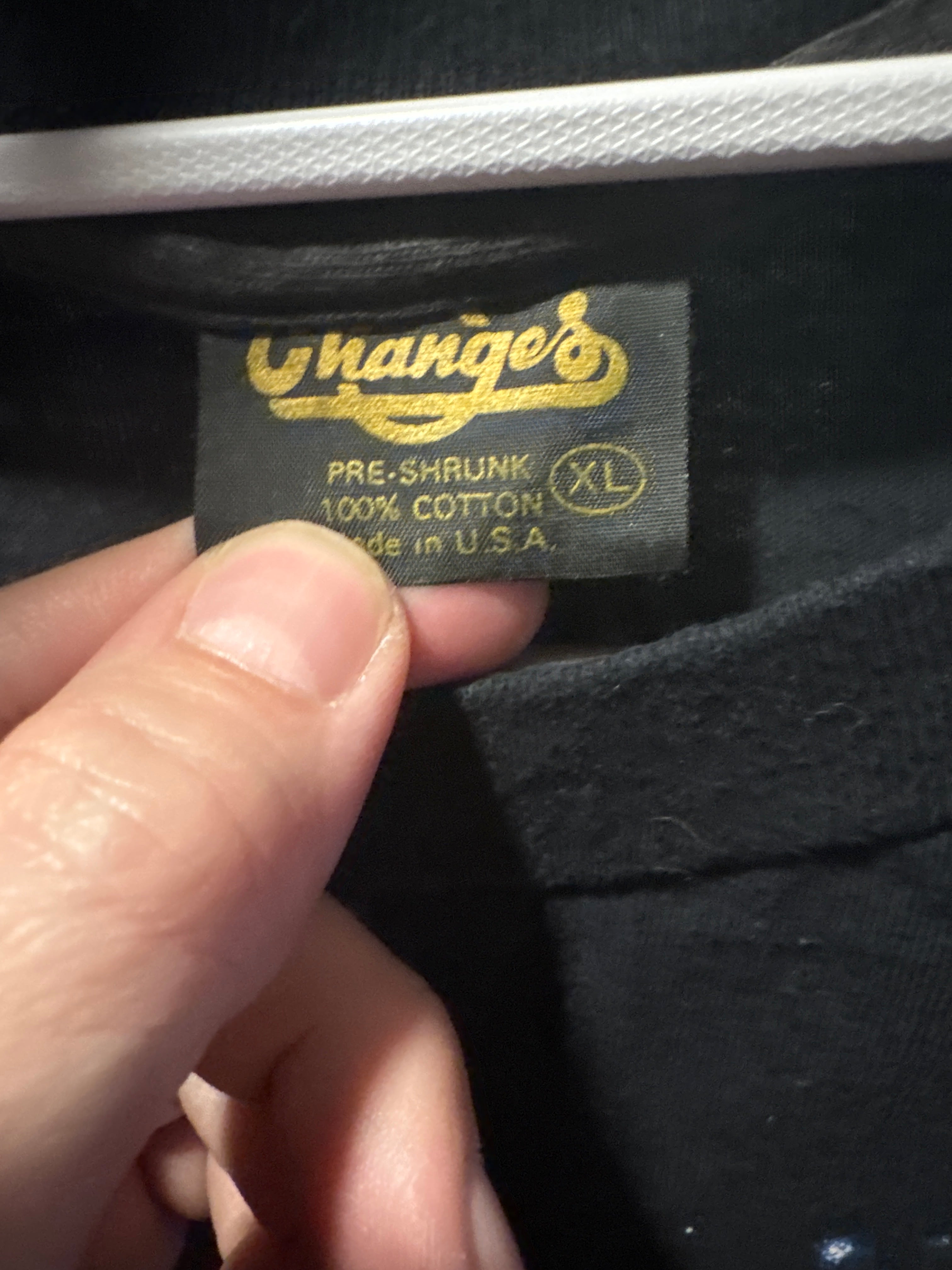 1991 Star Trek Space AOP Black T-Shirt XL Single Stitch Changes