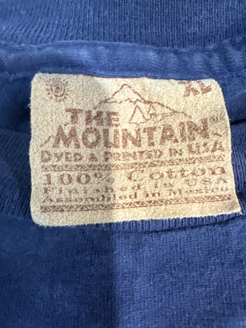 The Mountain Vintage Fantasy Knights Dragons Pegasus Tie Dye Blue XL