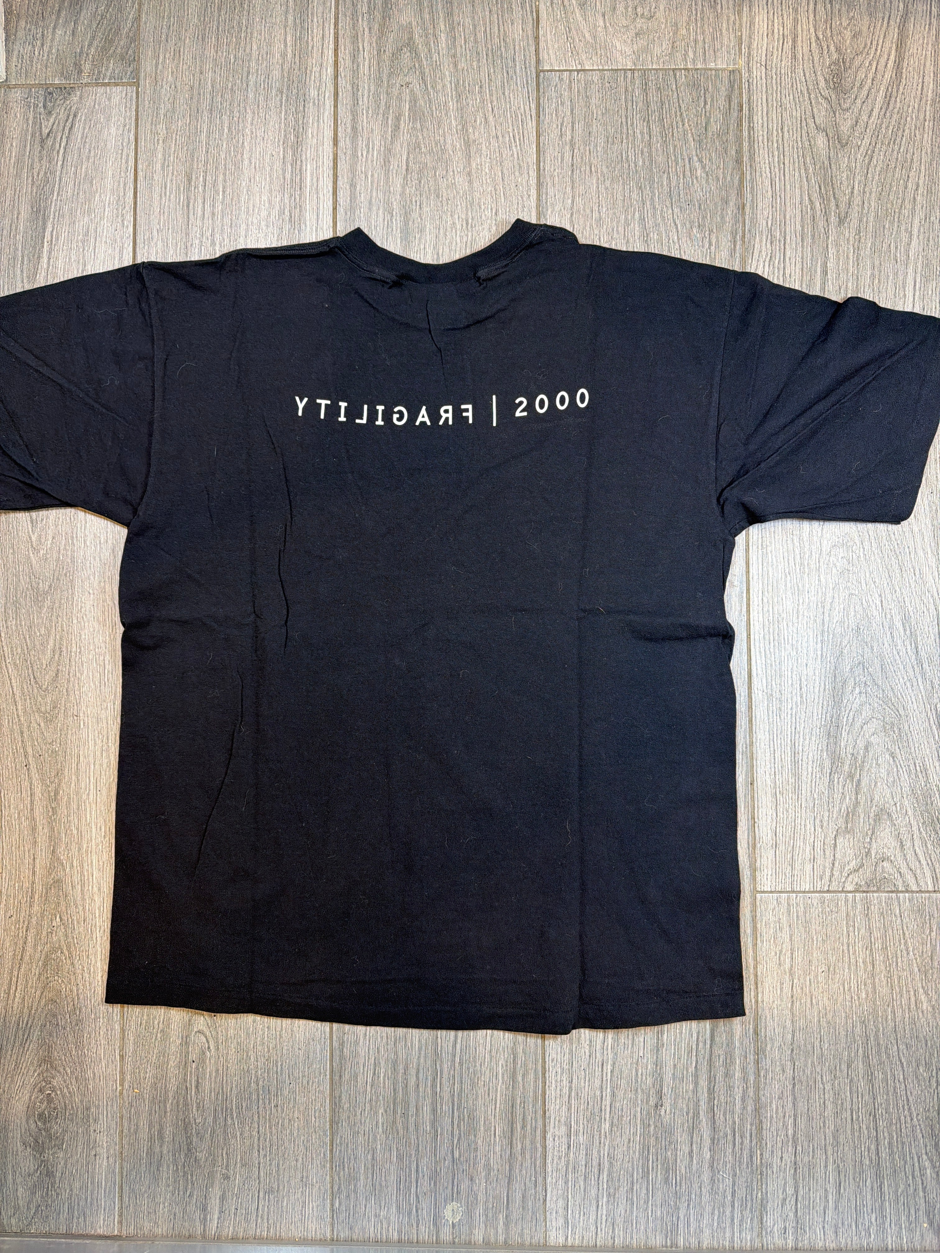 2000 NIN Nine Inch Nails Fragility Tour Box Logo All Sport Black T-Shirt XL