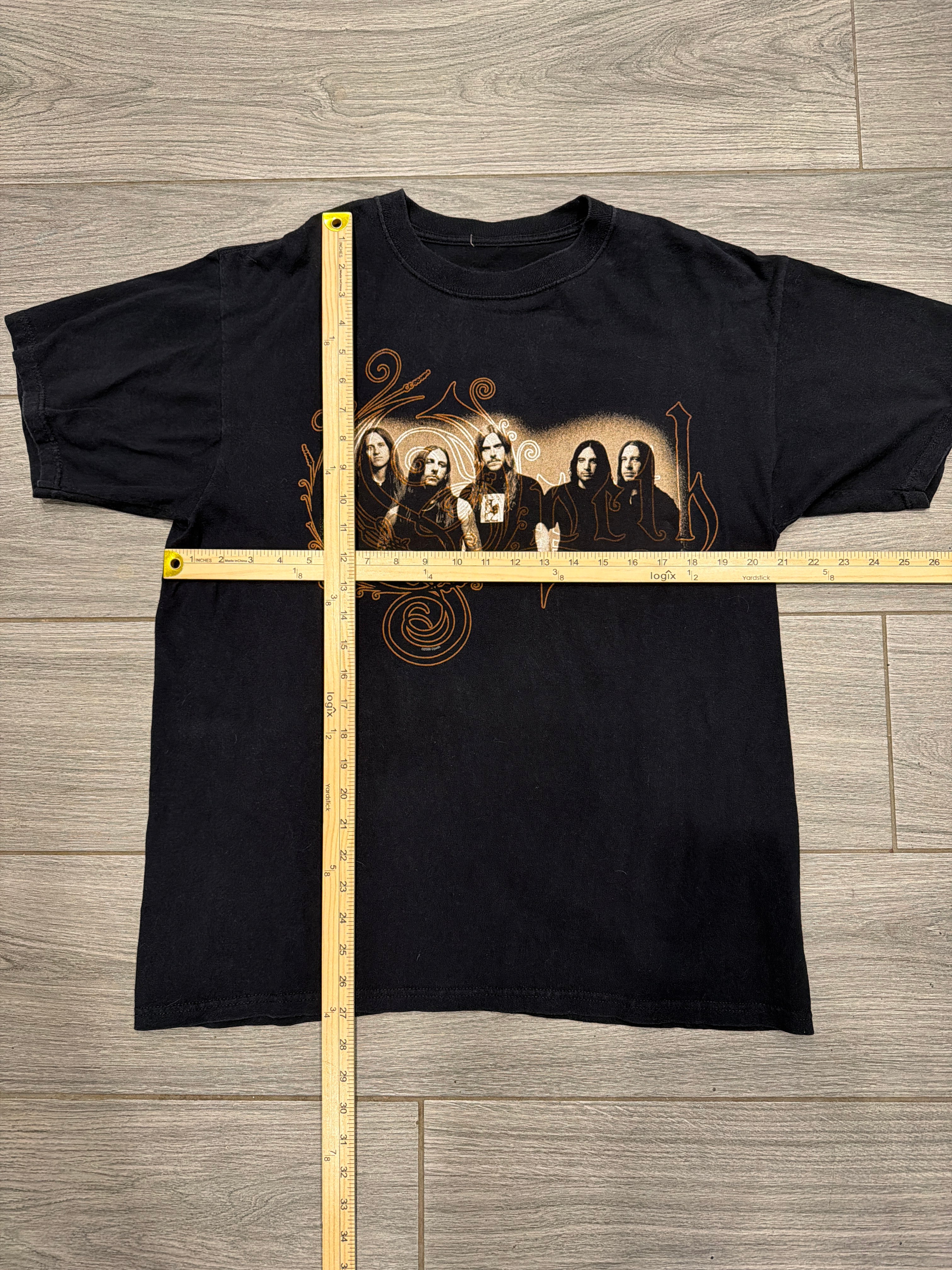 2006 Opeth Tour Band Graphic Double Sided Black T-Shirt Large