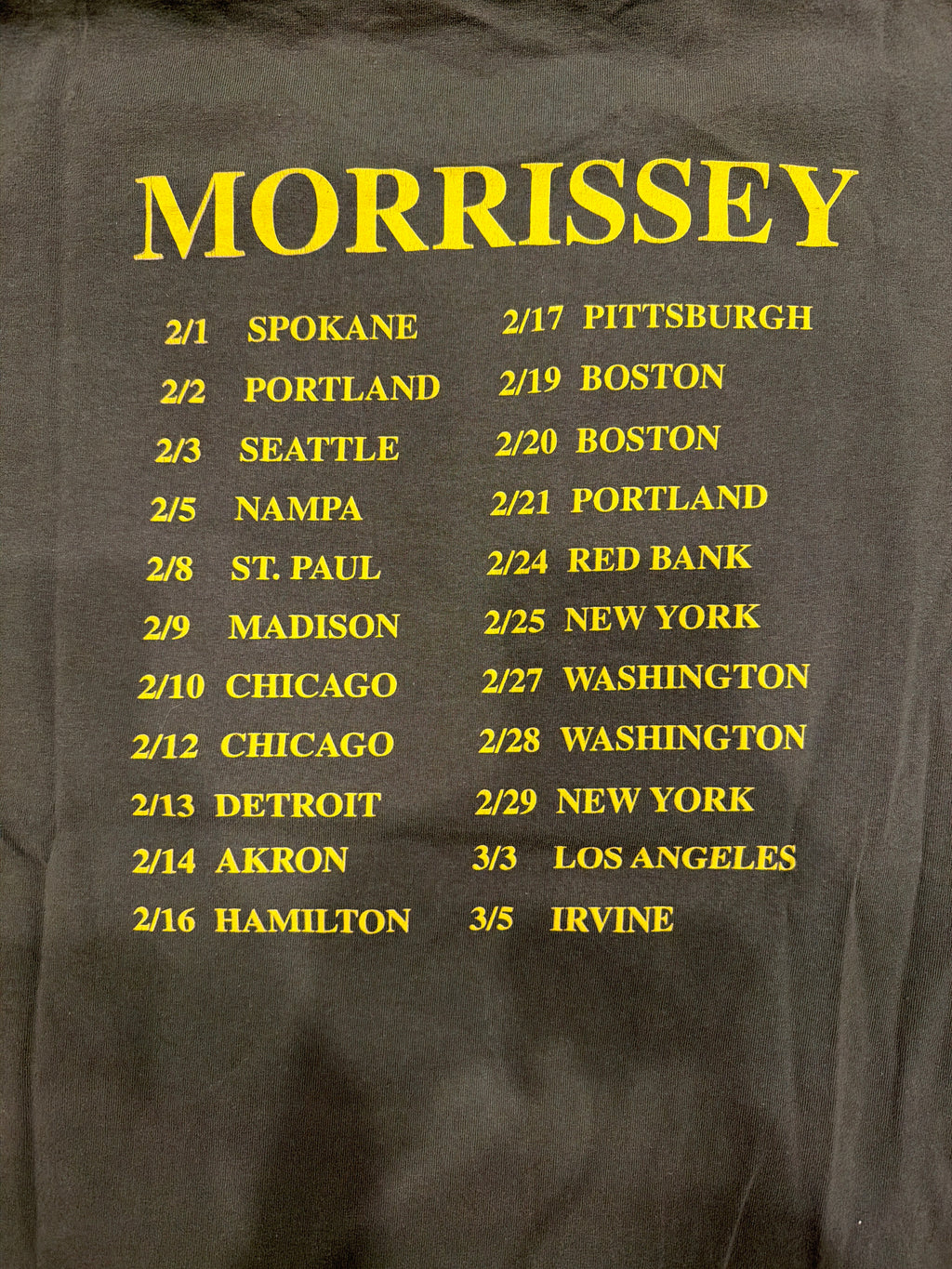 90s Morrissey Oye Esteban Tour Brown/Green T-Shirt Smiths XL