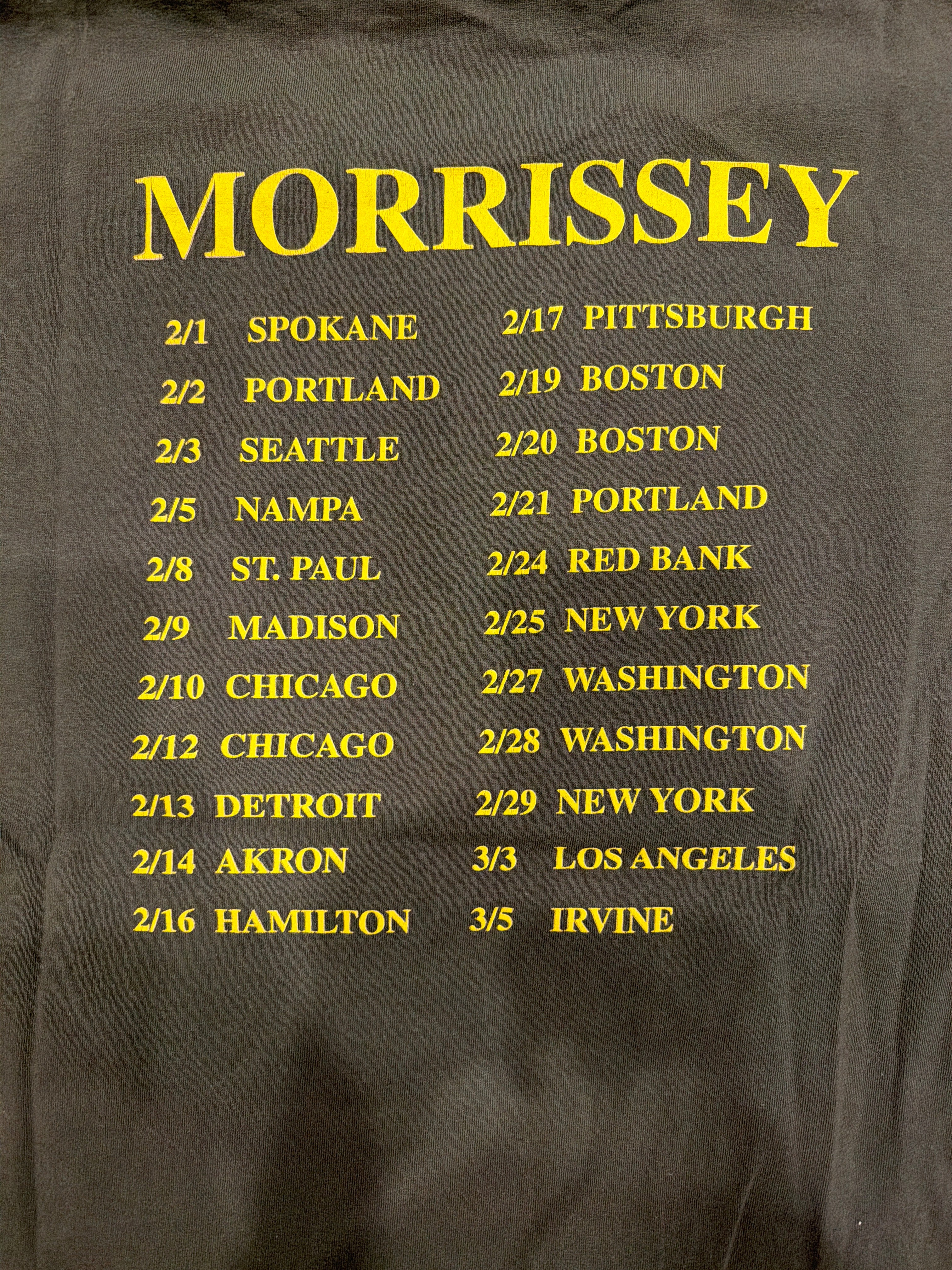 90s Morrissey Oye Esteban Tour Brown/Green T-Shirt Smiths XL