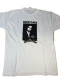 Nick Cave and the Bad Seeds 80s Vintage Goth Band White T-Shirt Large