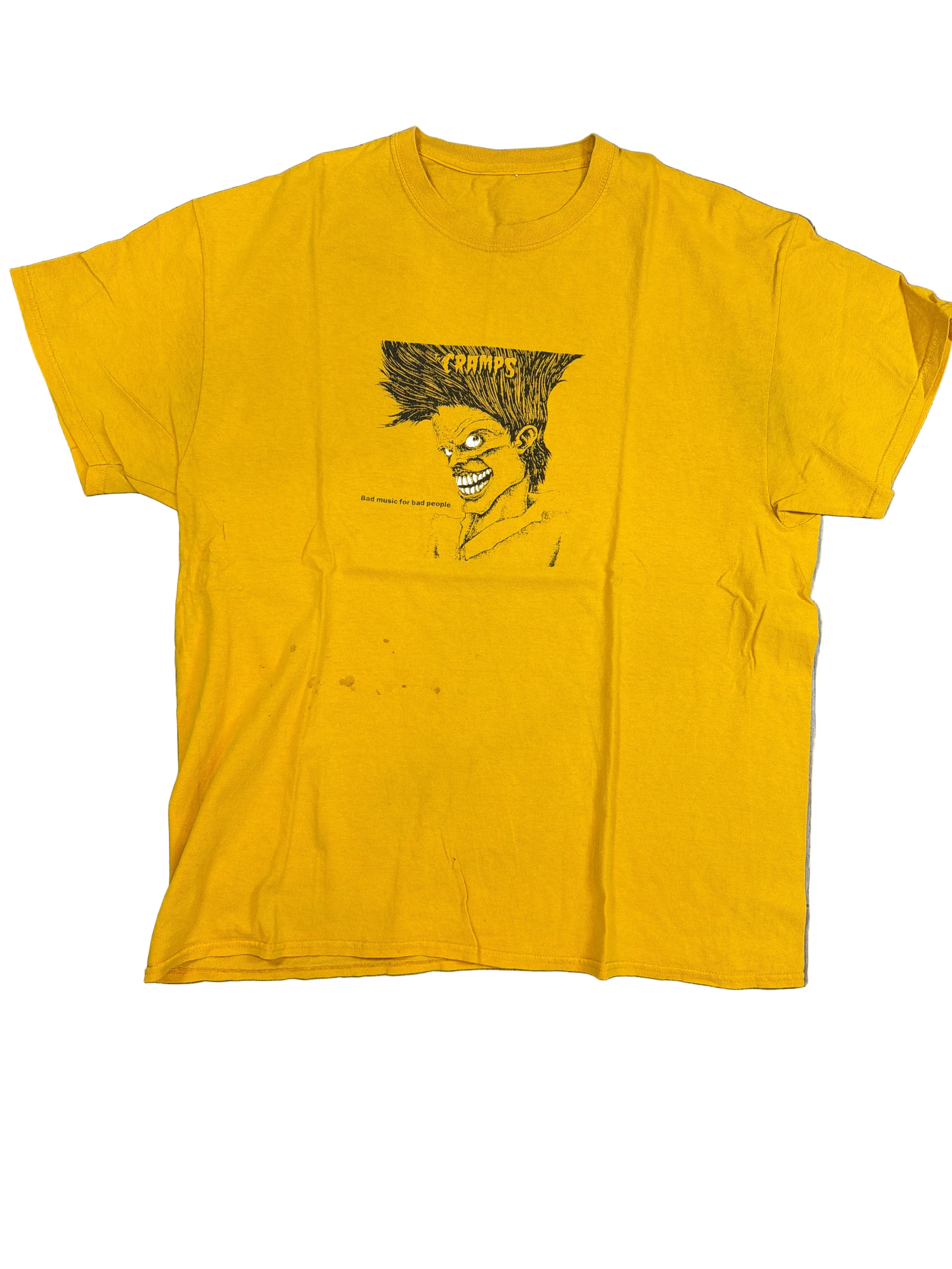 00s The Cramps Bad Music For Bad People Yellow T-Shirt XL