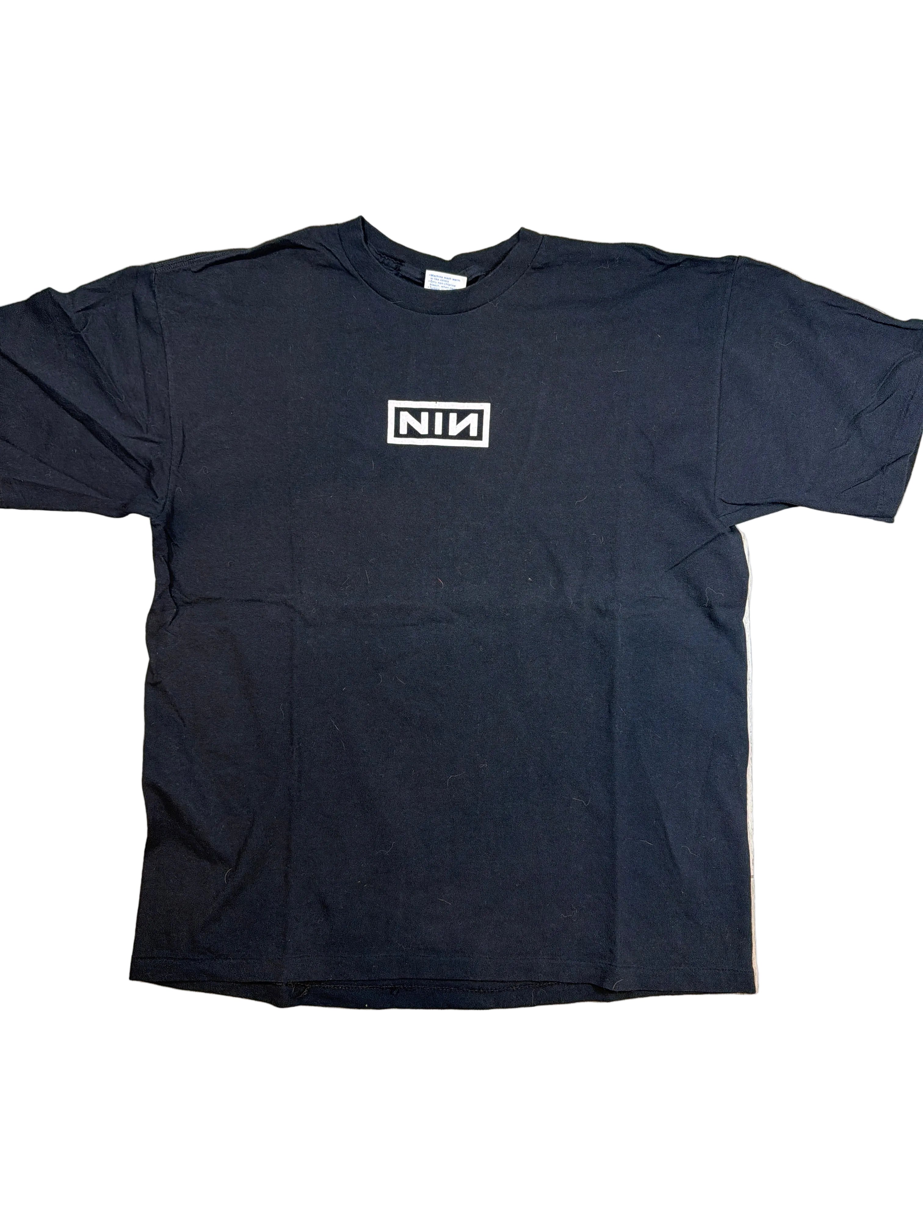 2000 NIN Nine Inch Nails Fragility Tour Box Logo All Sport Black T-Shirt XL