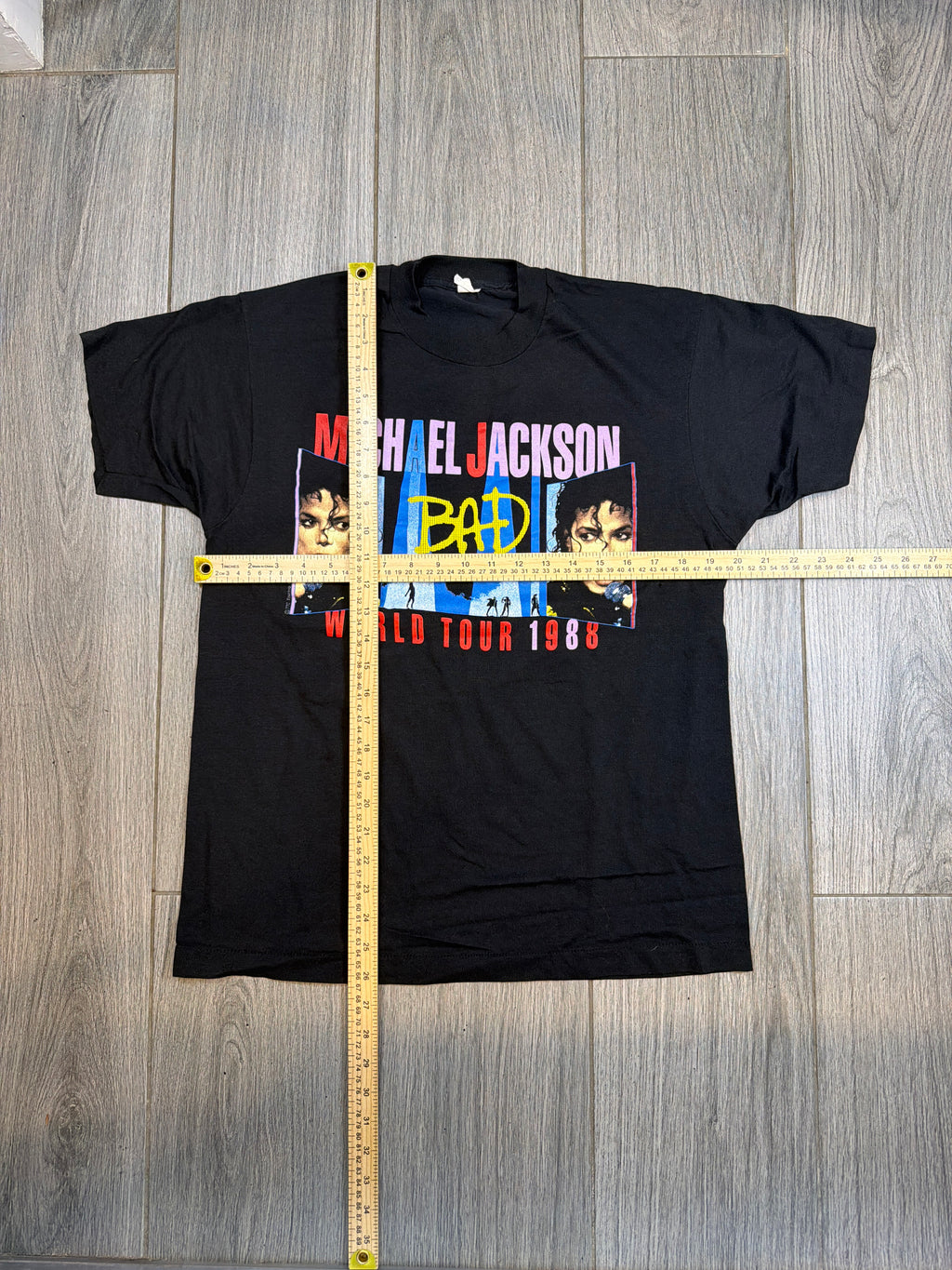 1988 Michael Jackson Bad World Tour Black T-Shirt XL