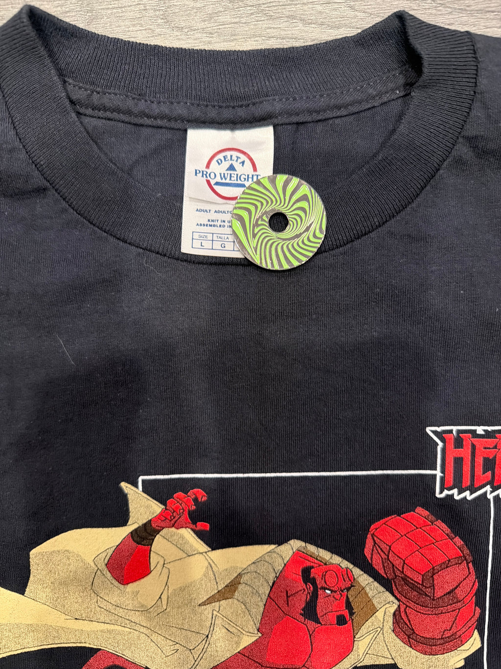 2006 Hellboy Animated Series Promo T-Shirt Black Large Comic