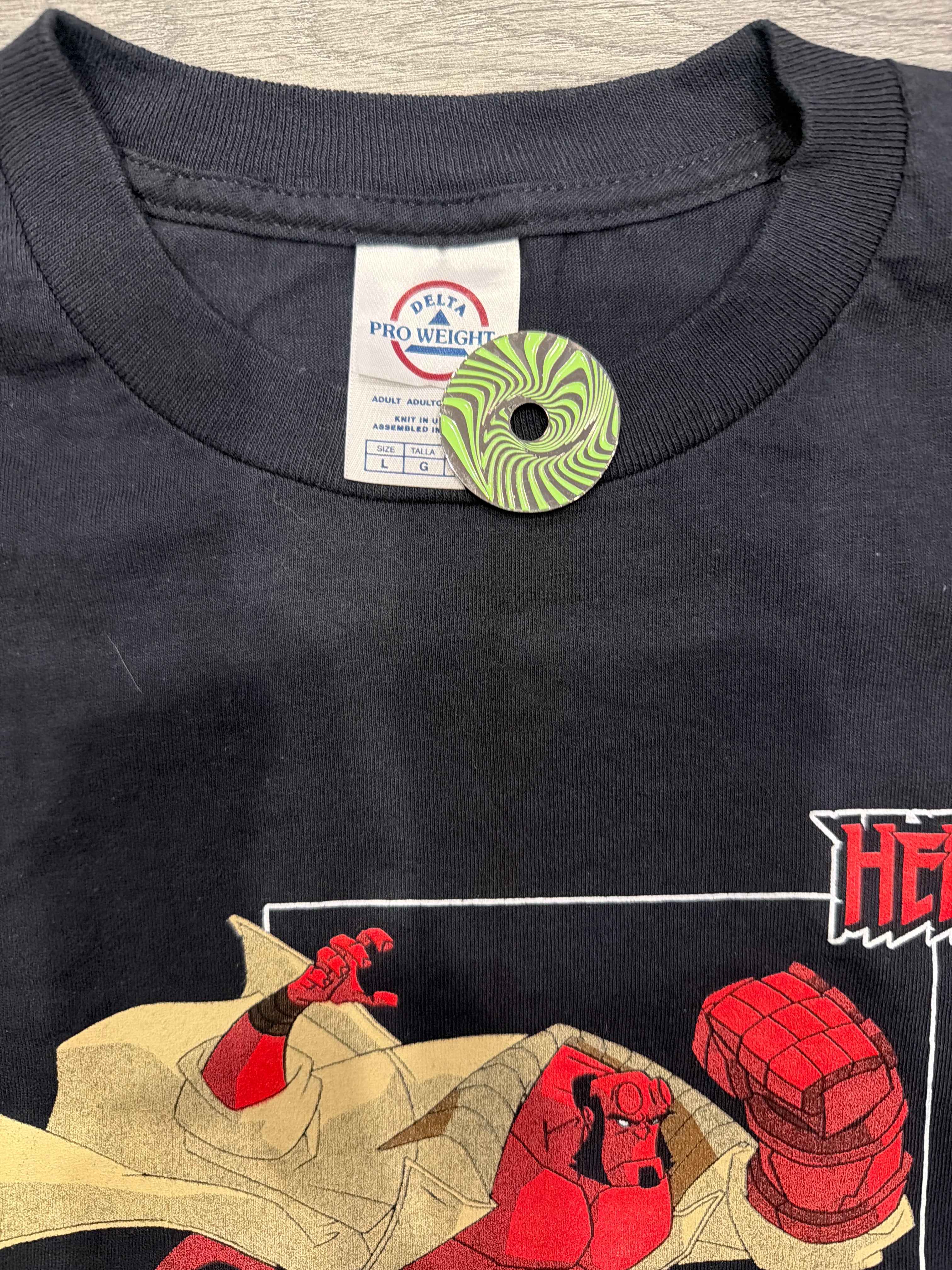 2006 Hellboy Animated Series Promo T-Shirt Black Large Comic