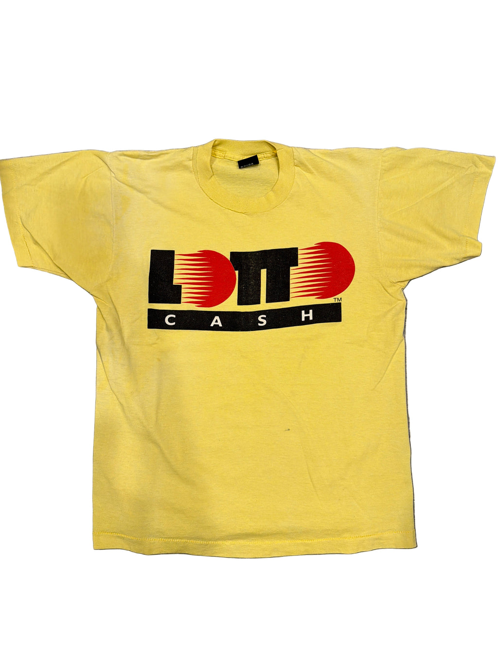 80s Generic Lotto Cash Faded Yellow Screen Stars T-Shirt M/L