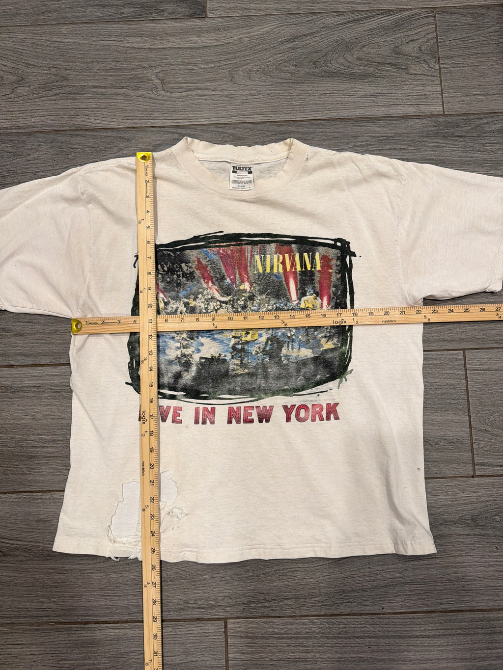 1995 Nirvana MTV Unplugged New York Live Thrashed Repaired T-Shirt XL