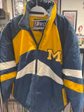 Vintage Pro Player Michigan Wolverines College Football Puffy Jacket L