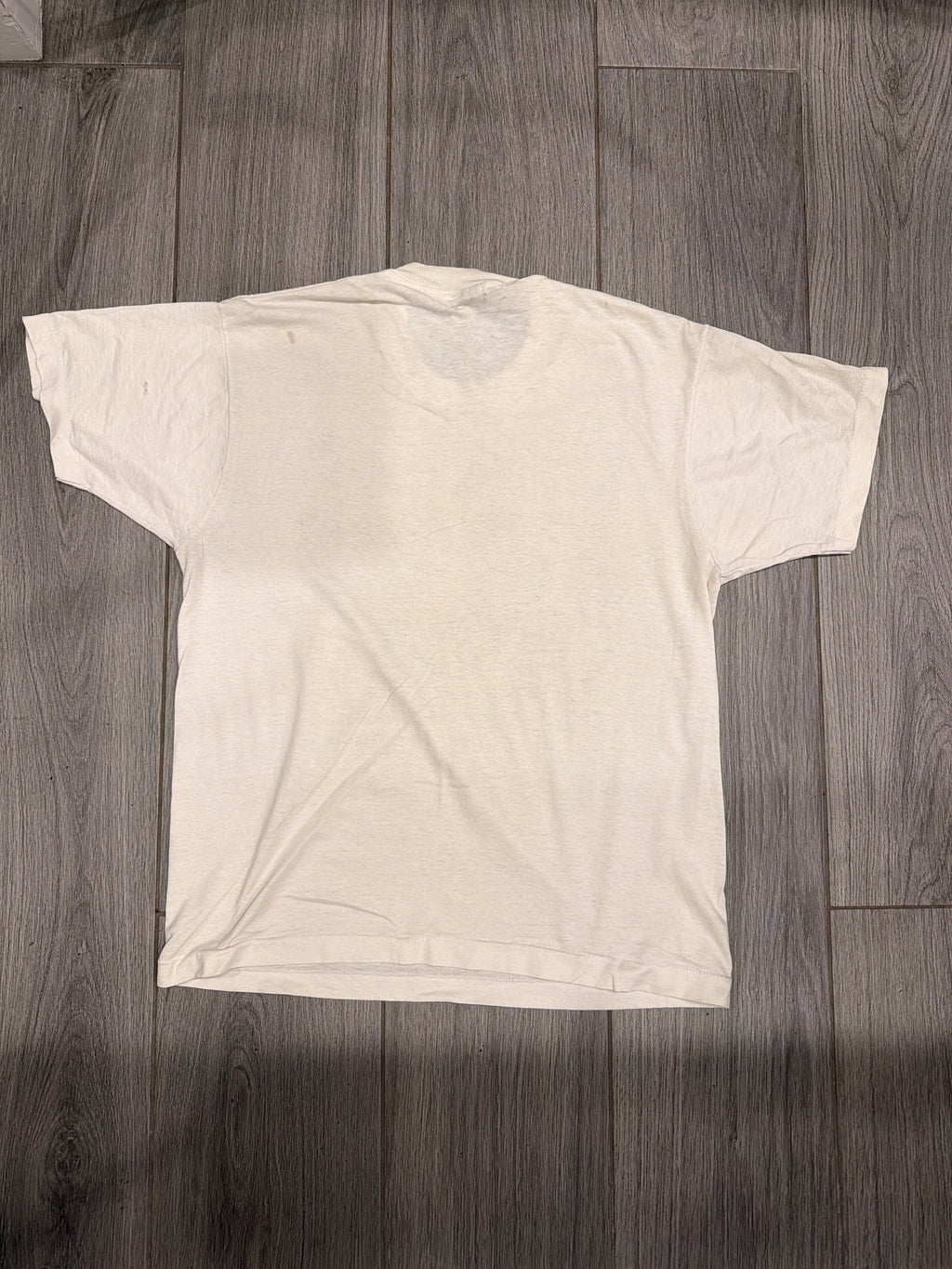 1987 Lakers World Champs Sports White Screen Stars T-Shirt Large