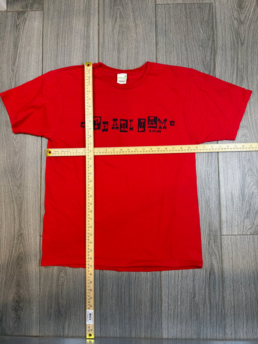 08 Pearl Jam Bonnaroo Festival Red T-Shirt Elvis Large