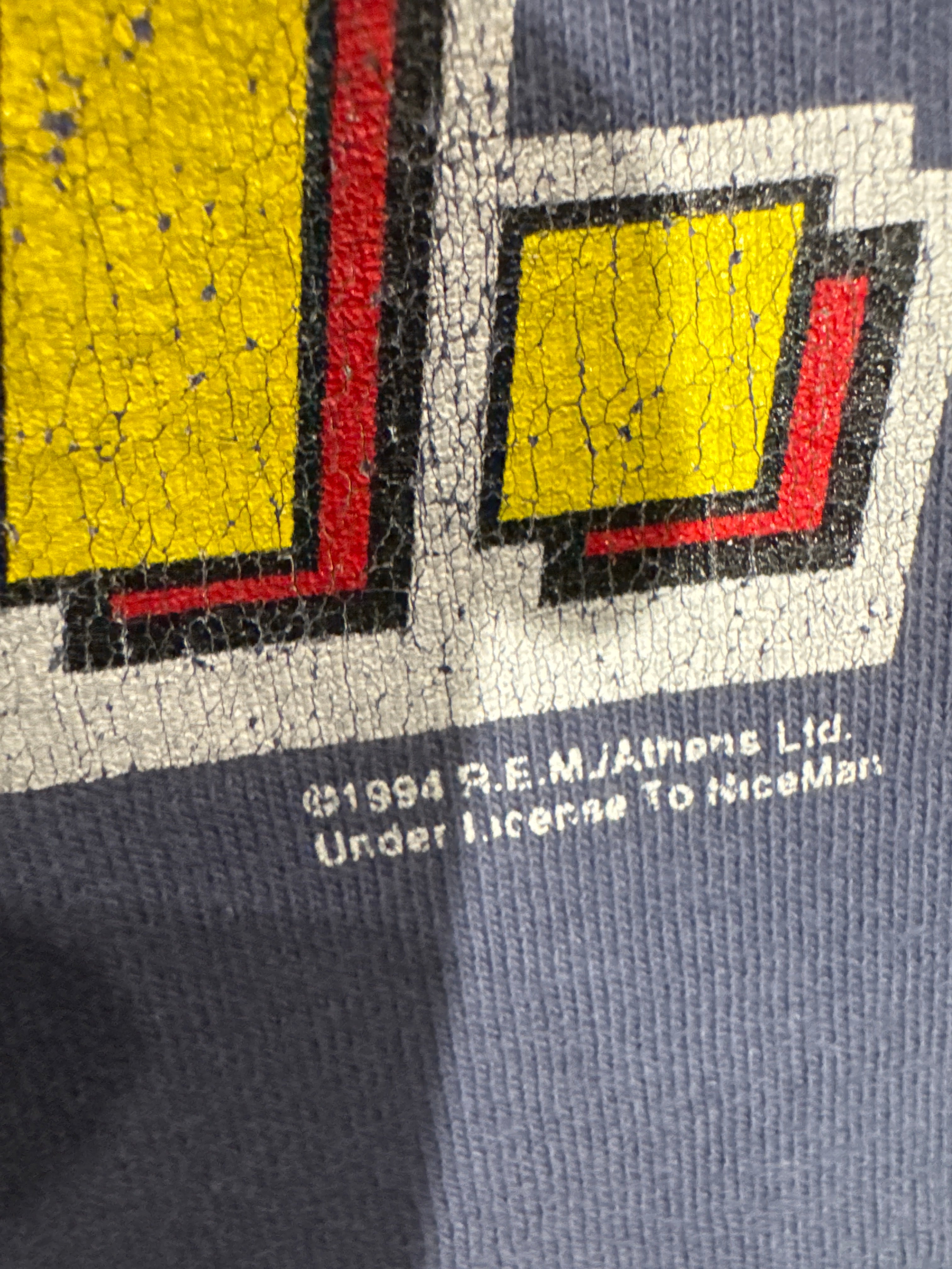 1994 R.E.M. REM Burger Flipper Blue FOTL T-Shirt XL