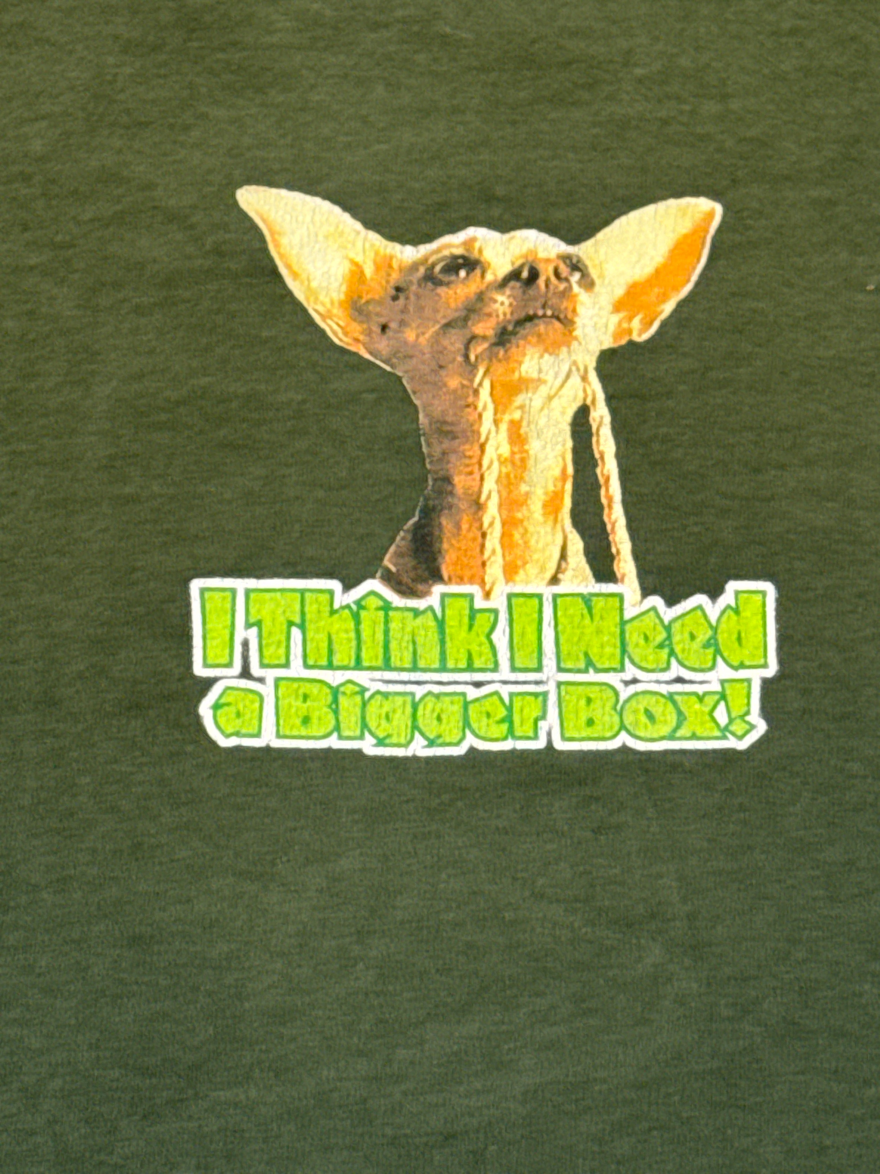 90s Taco Bell Chihuahua Godzilla Bigger Box Promo Faded T-Shirt Large