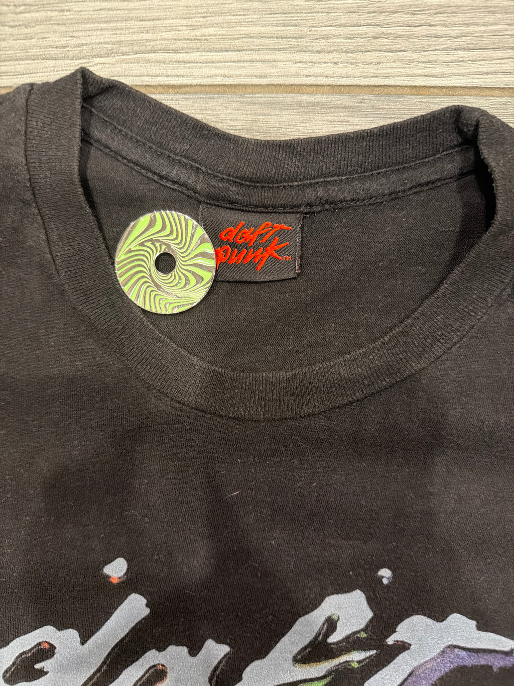 00s Daft Punk Rainbow Splatter Spellout Foil Discovery Era Tour Large