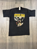 Pittsburgh Steelers Looney Tunes FOTL 1997 Distressed Black T-Shirt S/M