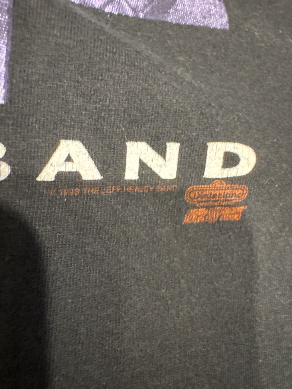 1993 Jeff Healey Band Feel This Black T-Shirt Large