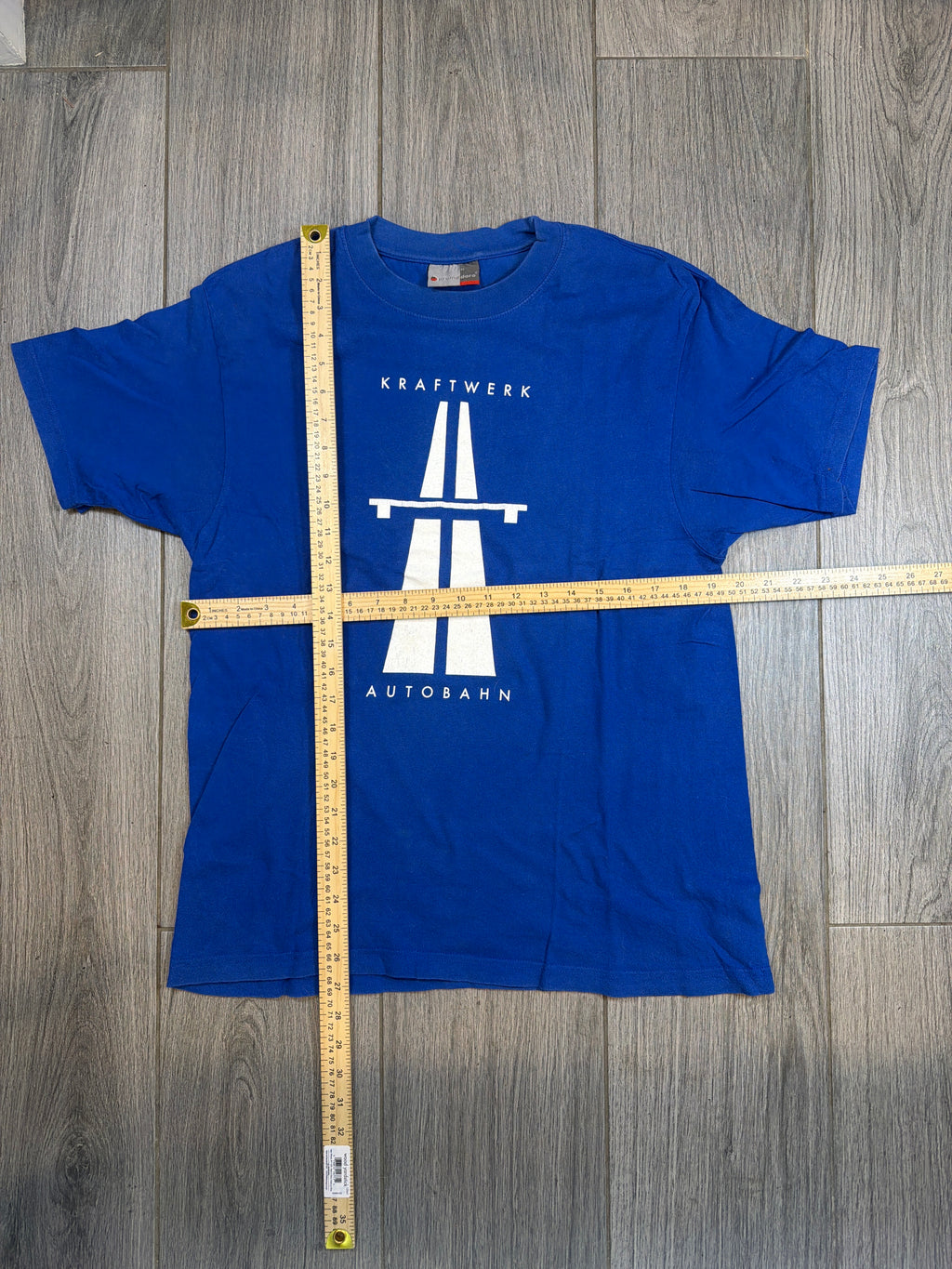 90er Kraftwerk Autobahn Blaues T-Shirt Größe Medium