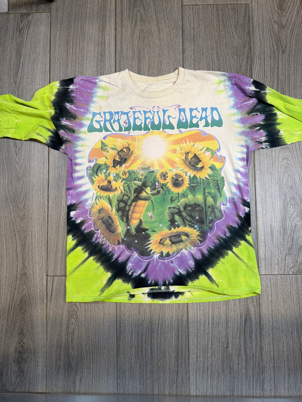 1998 Grateful Dead Terrapin Sunflower Tie Dye Long Sleeve T-Shirt Large