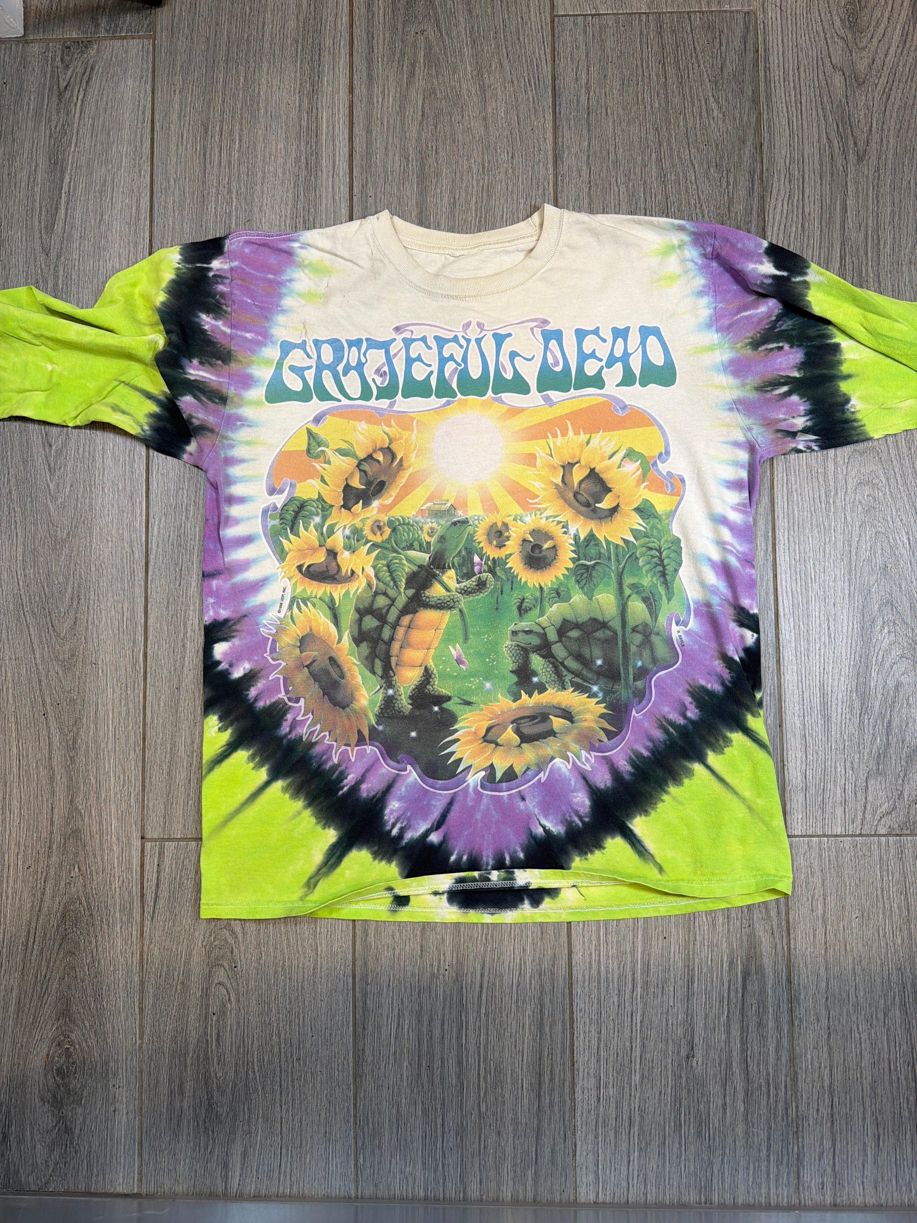 1998 Grateful Dead Terrapin Sunflower Tie Dye Long Sleeve T-Shirt Large