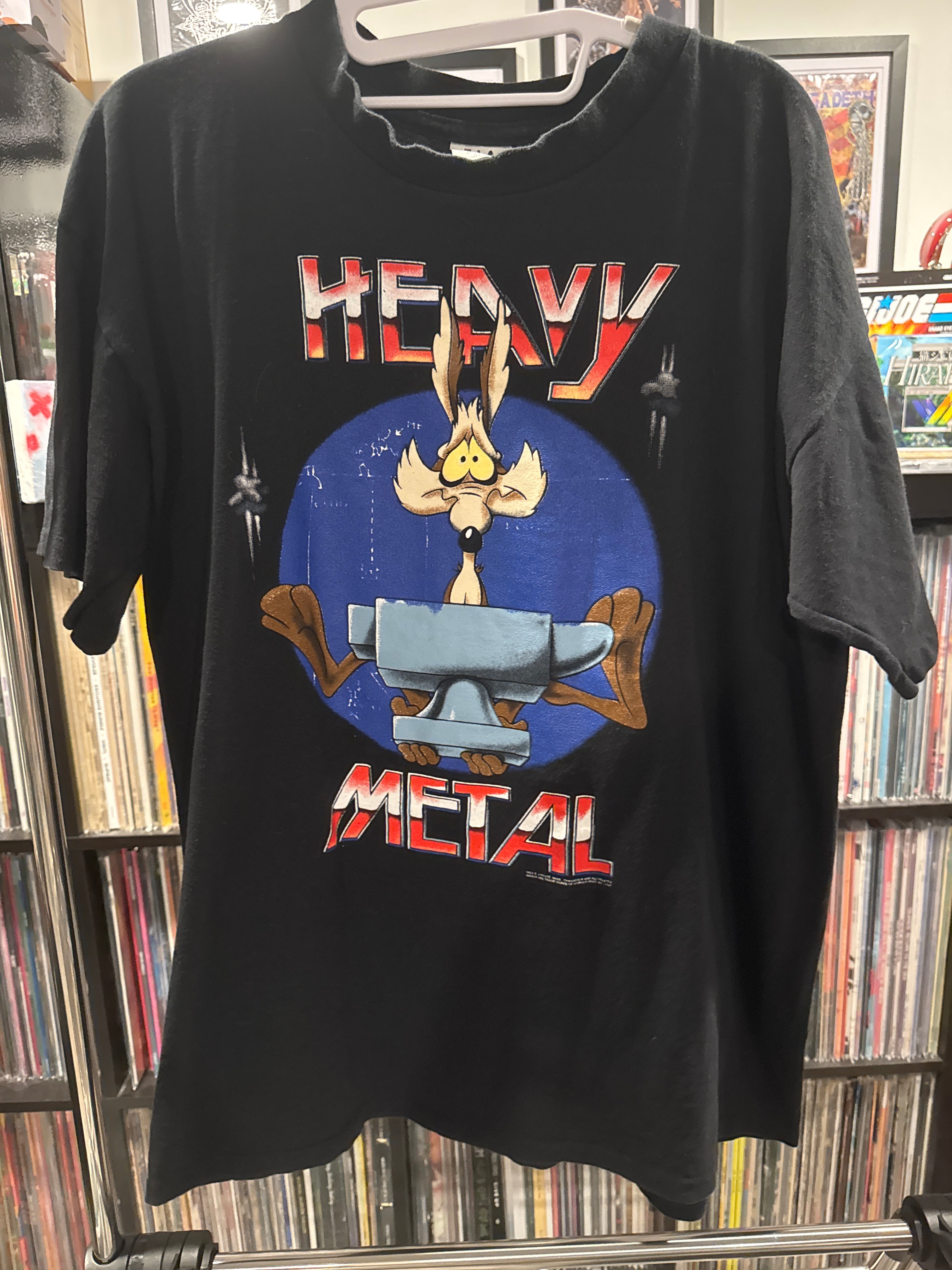 90s Wile E. Coyote Heavy Metal Single Stitch XL Black Tag