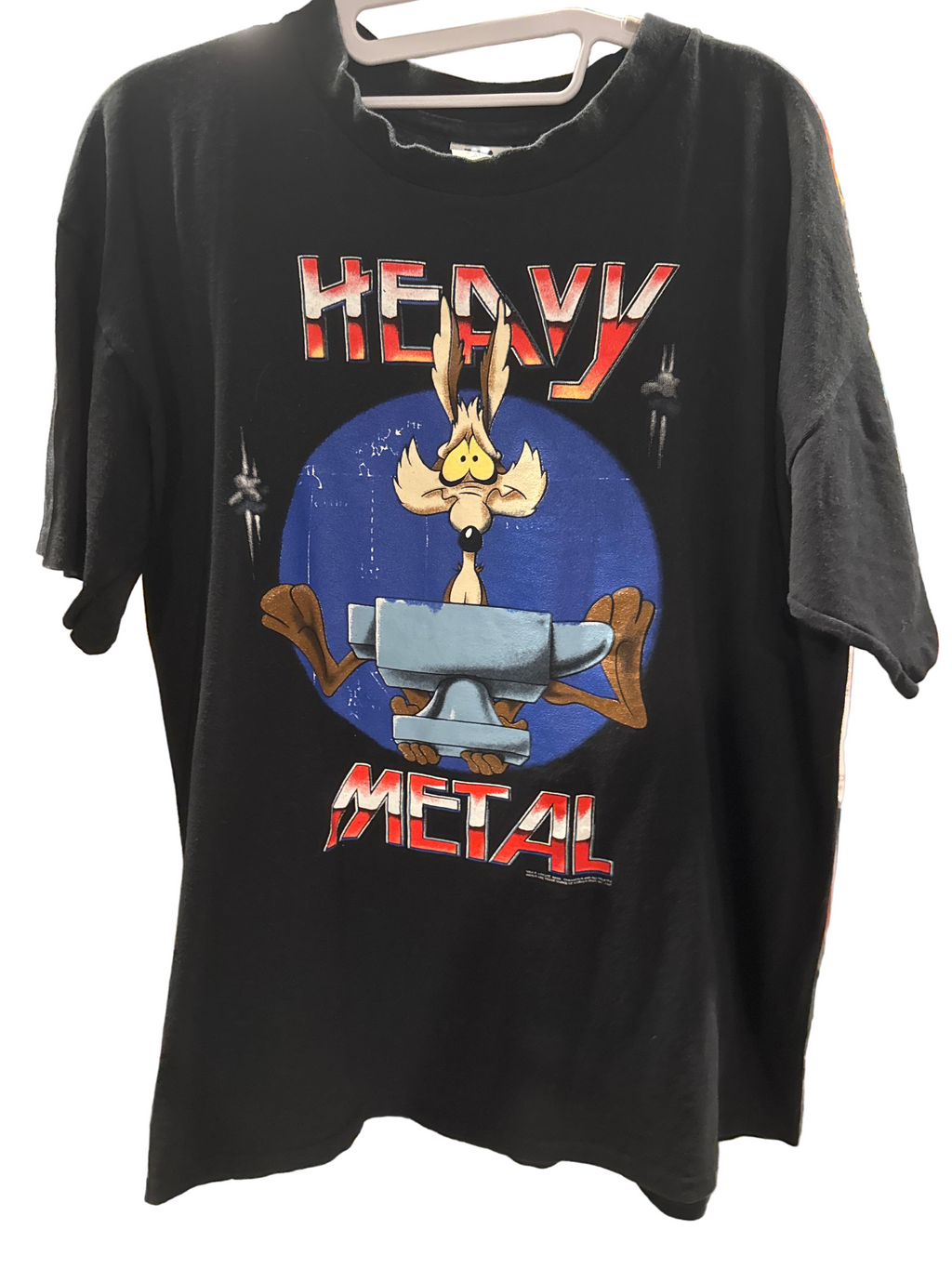 90s Wile E. Coyote Heavy Metal Single Stitch Black Tag XL