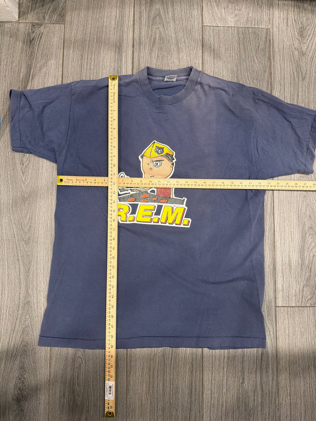 1994 R.E.M. REM Burger Flipper Blue FOTL T-Shirt XL