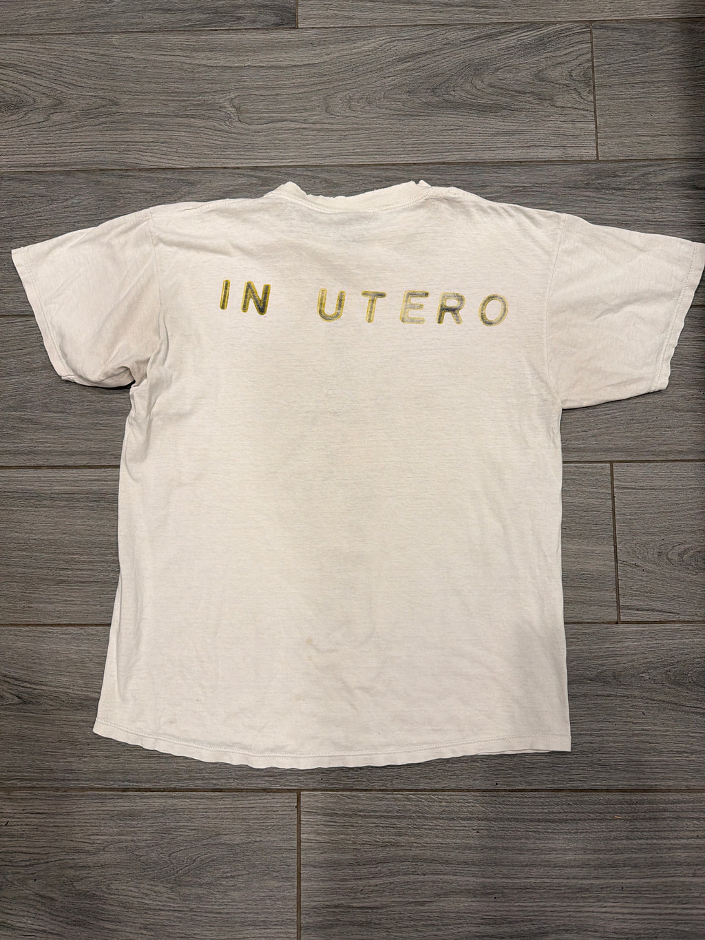 1994 Nirvana In Utero Giant Inyutero Double Sided White T-Shirt XL